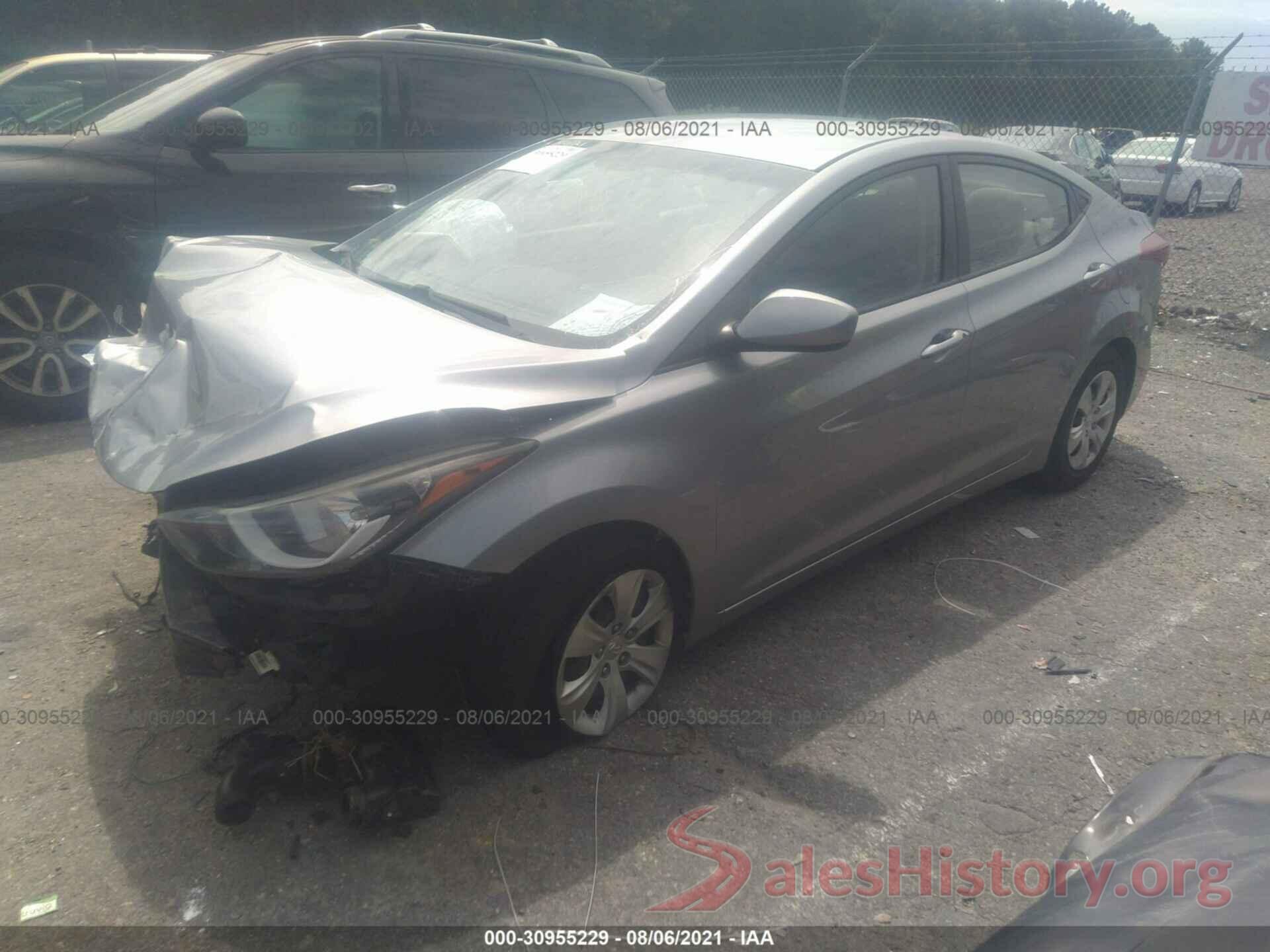 5NPDH4AE9GH666301 2016 HYUNDAI ELANTRA