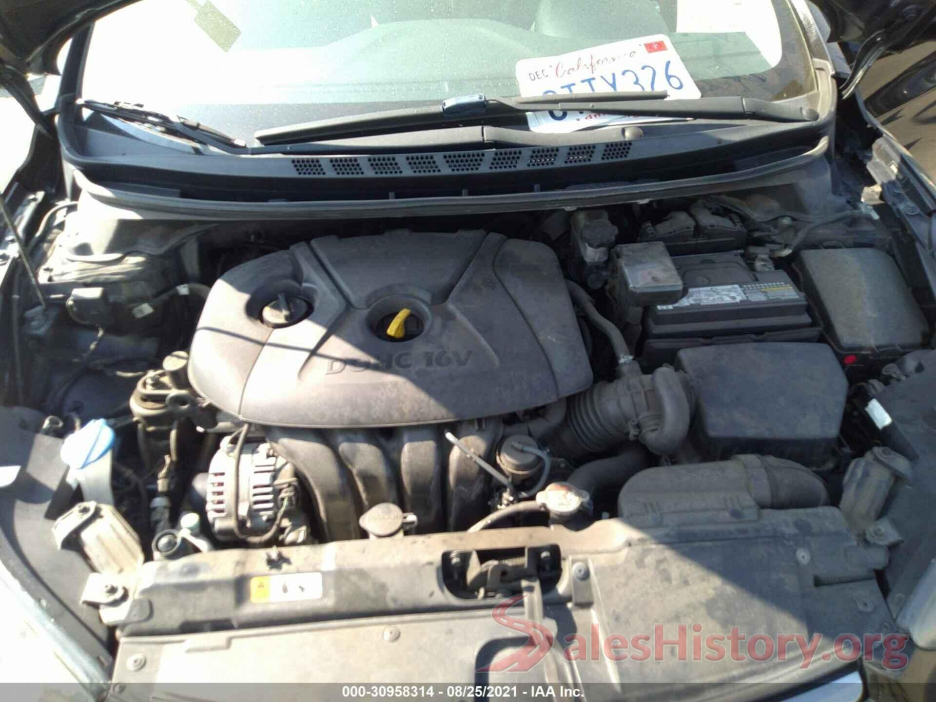 5NPDH4AE1GH750001 2016 HYUNDAI ELANTRA