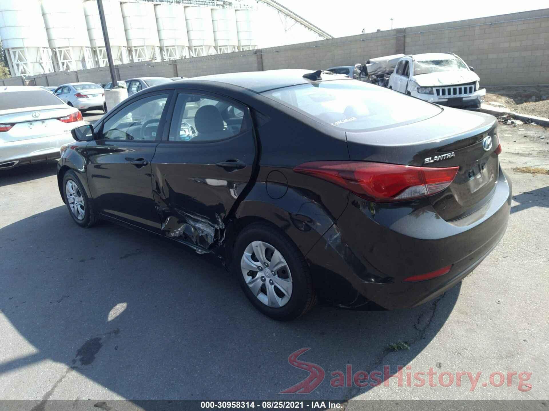 5NPDH4AE1GH750001 2016 HYUNDAI ELANTRA