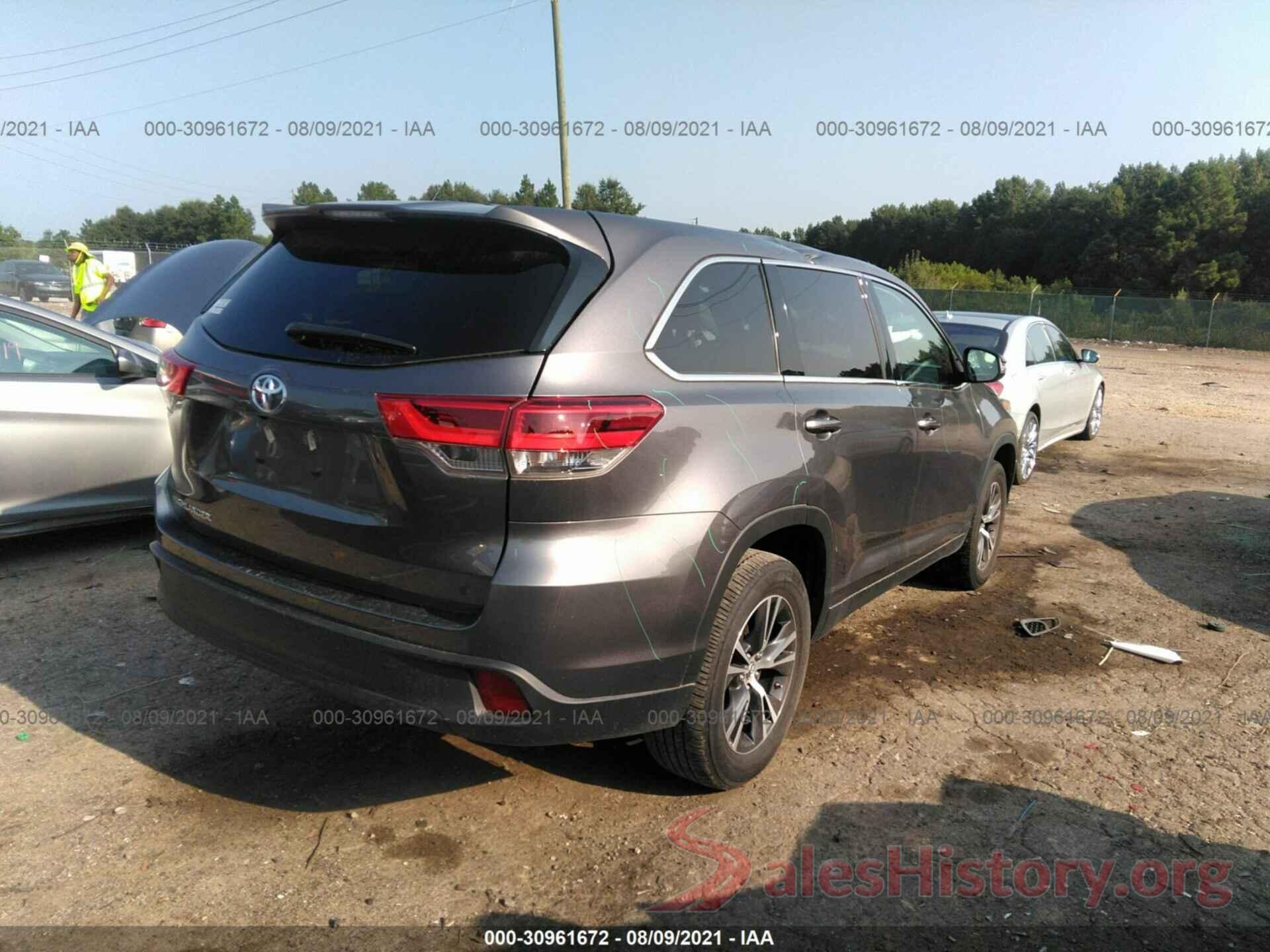 5TDZARFH6KS055400 2019 TOYOTA HIGHLANDER