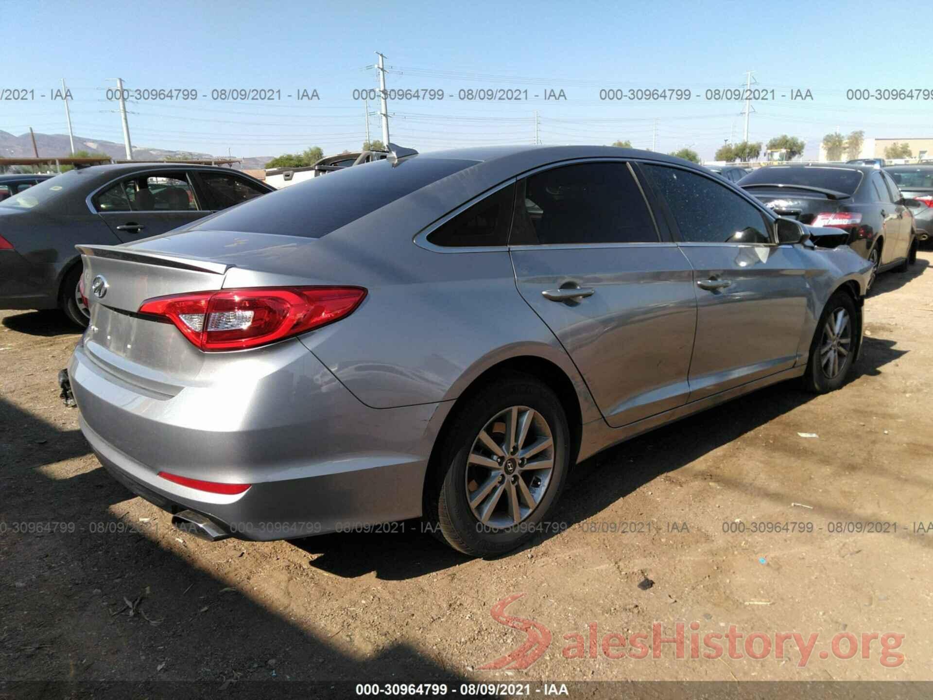 5NPE24AFXHH480007 2017 HYUNDAI SONATA