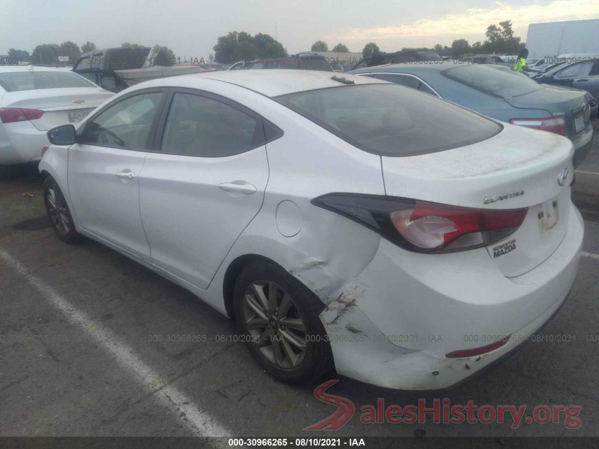 5NPDH4AEXGH718728 2016 HYUNDAI ELANTRA