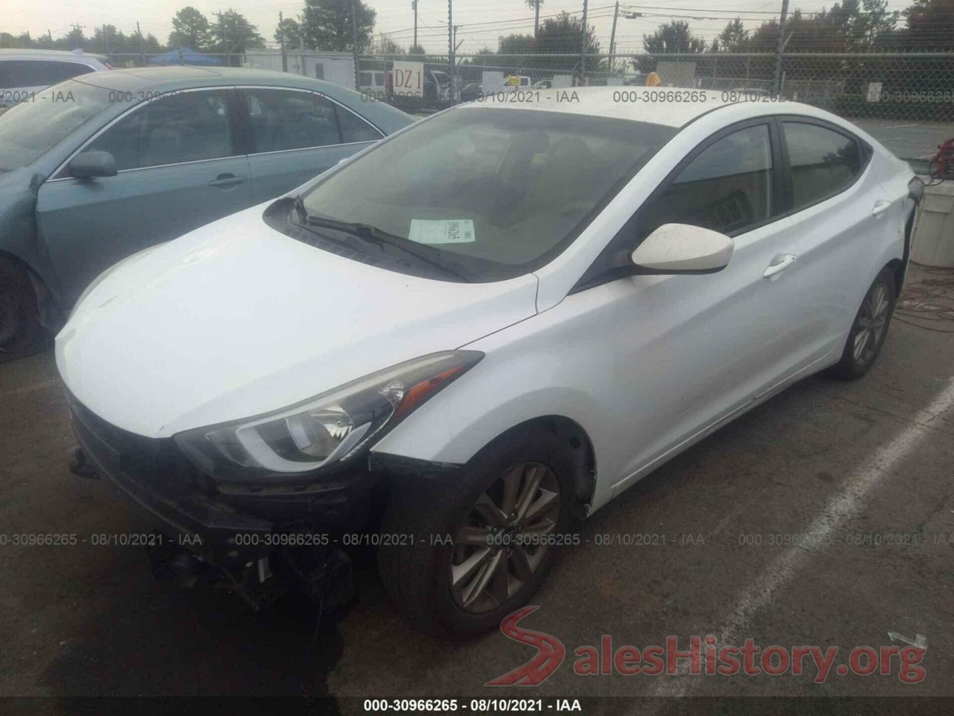 5NPDH4AEXGH718728 2016 HYUNDAI ELANTRA