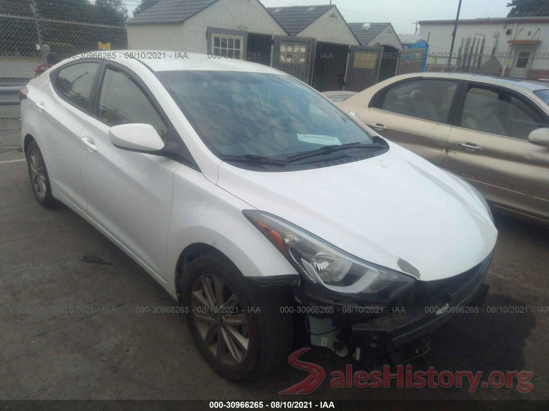 5NPDH4AEXGH718728 2016 HYUNDAI ELANTRA