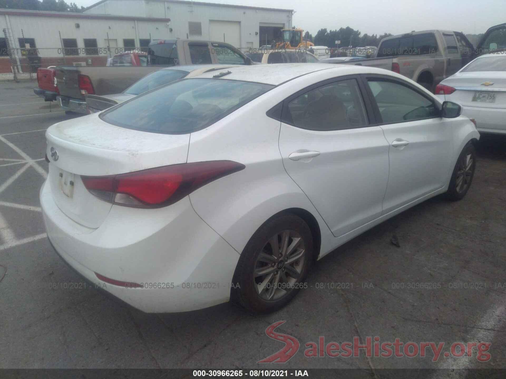 5NPDH4AEXGH718728 2016 HYUNDAI ELANTRA