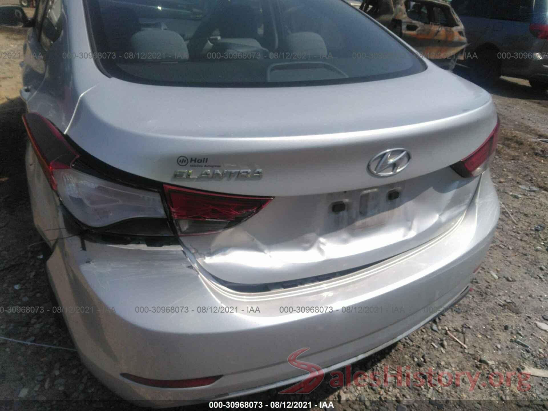 5NPDH4AE7GH751203 2016 HYUNDAI ELANTRA