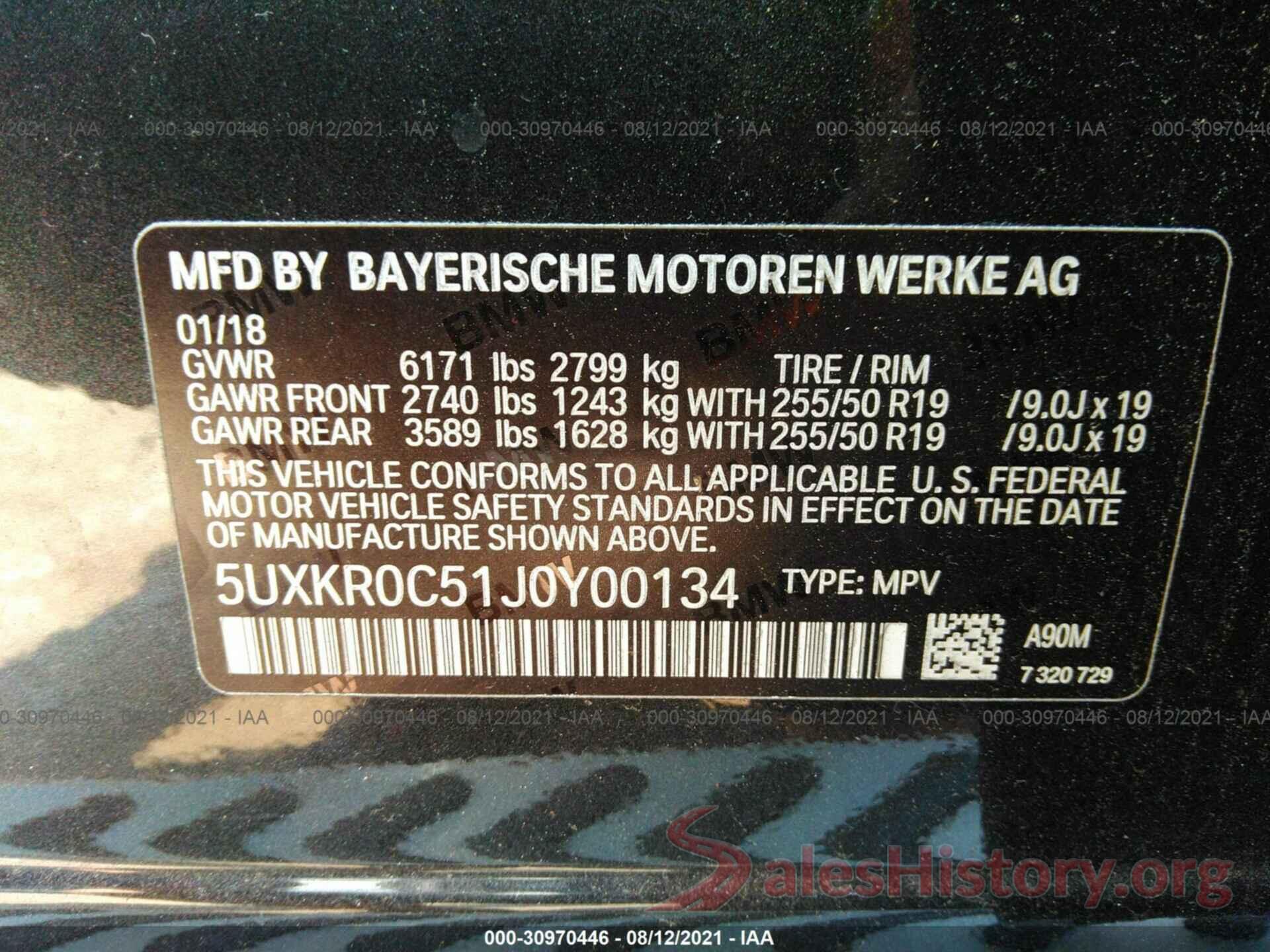 5UXKR0C51J0Y00134 2018 BMW X5