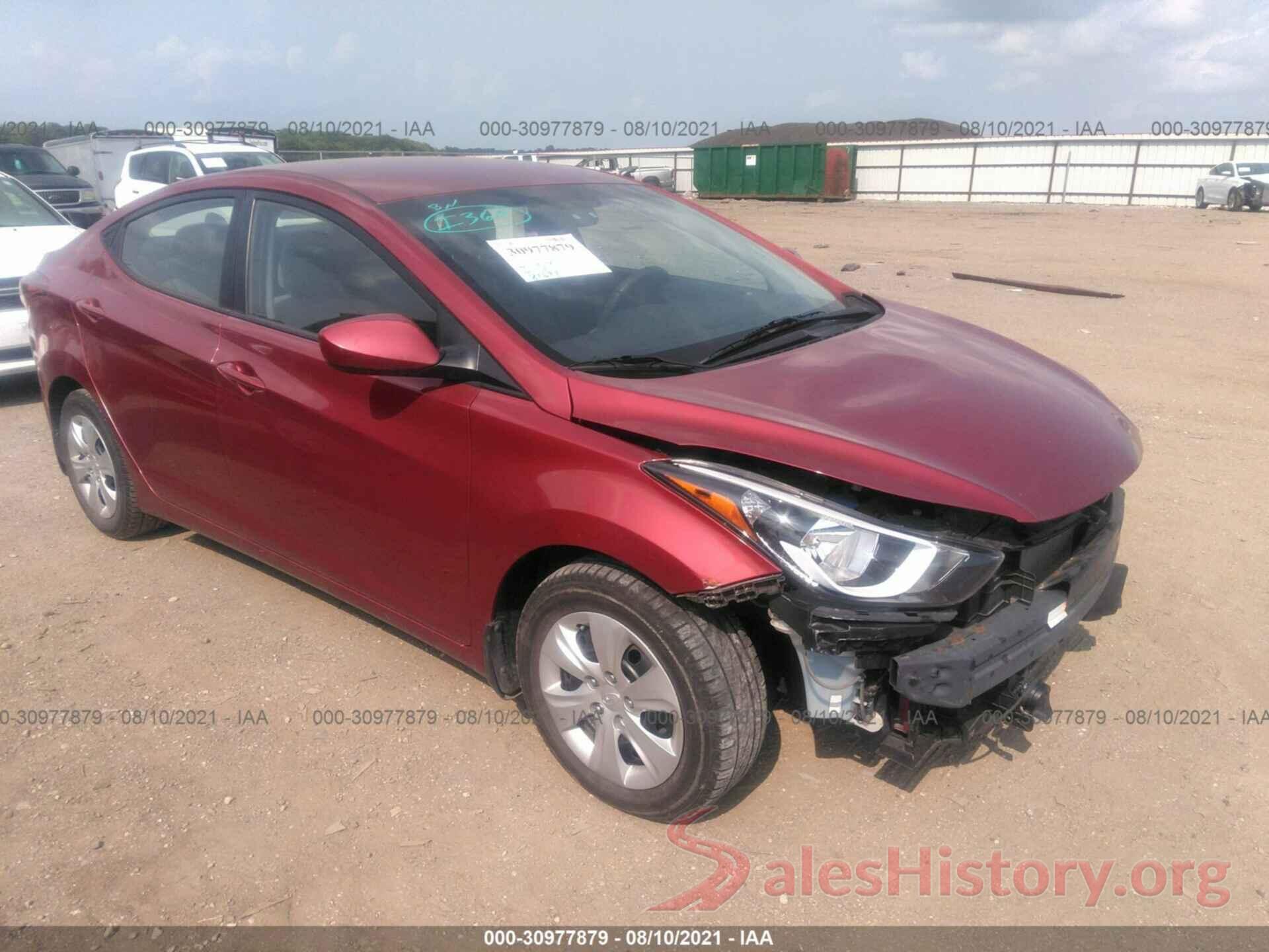 5NPDH4AE6GH694170 2016 HYUNDAI ELANTRA