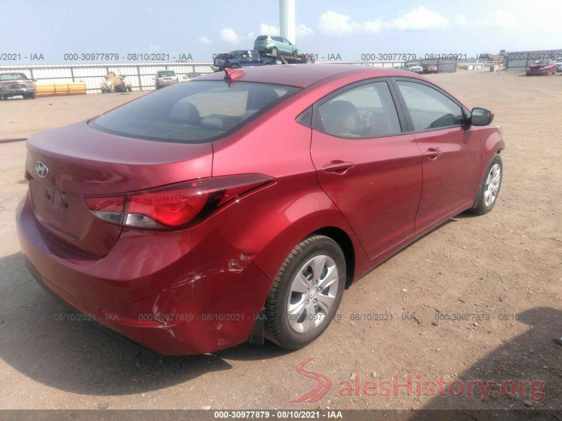 5NPDH4AE6GH694170 2016 HYUNDAI ELANTRA