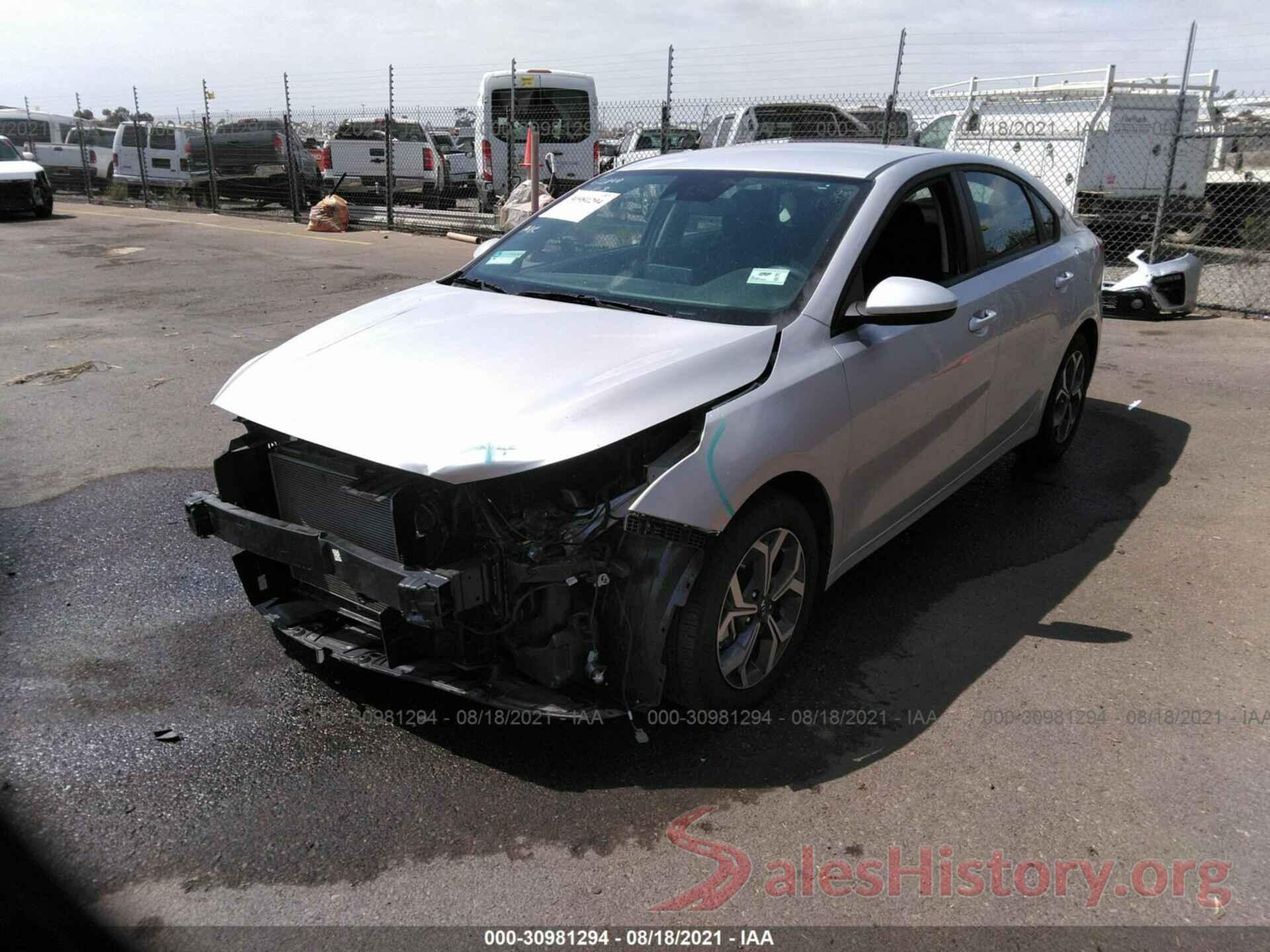 3KPF24AD1LE144472 2020 KIA FORTE