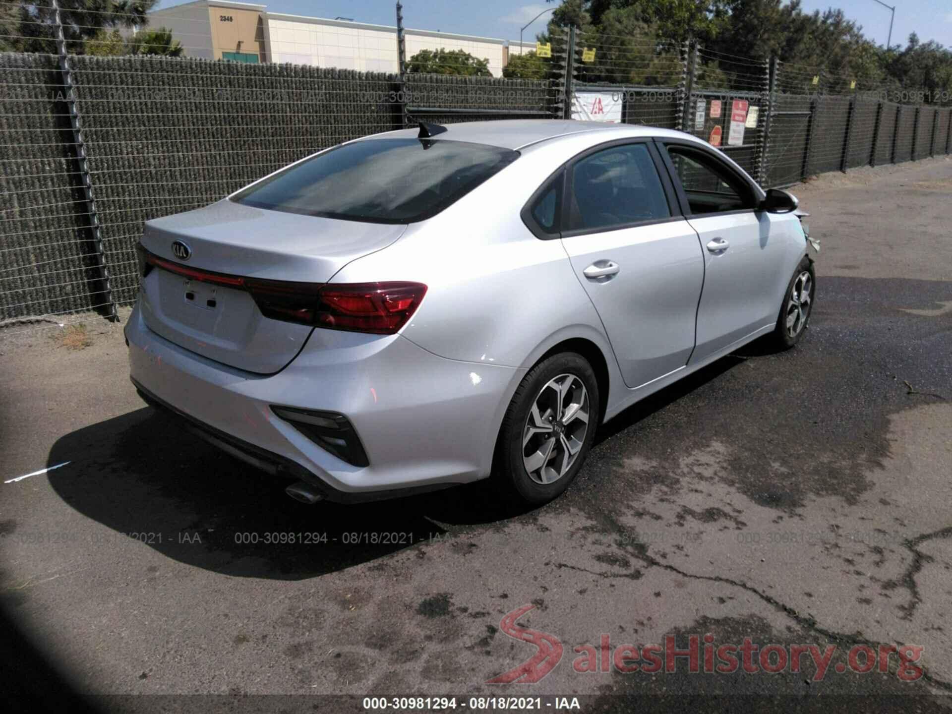 3KPF24AD1LE144472 2020 KIA FORTE