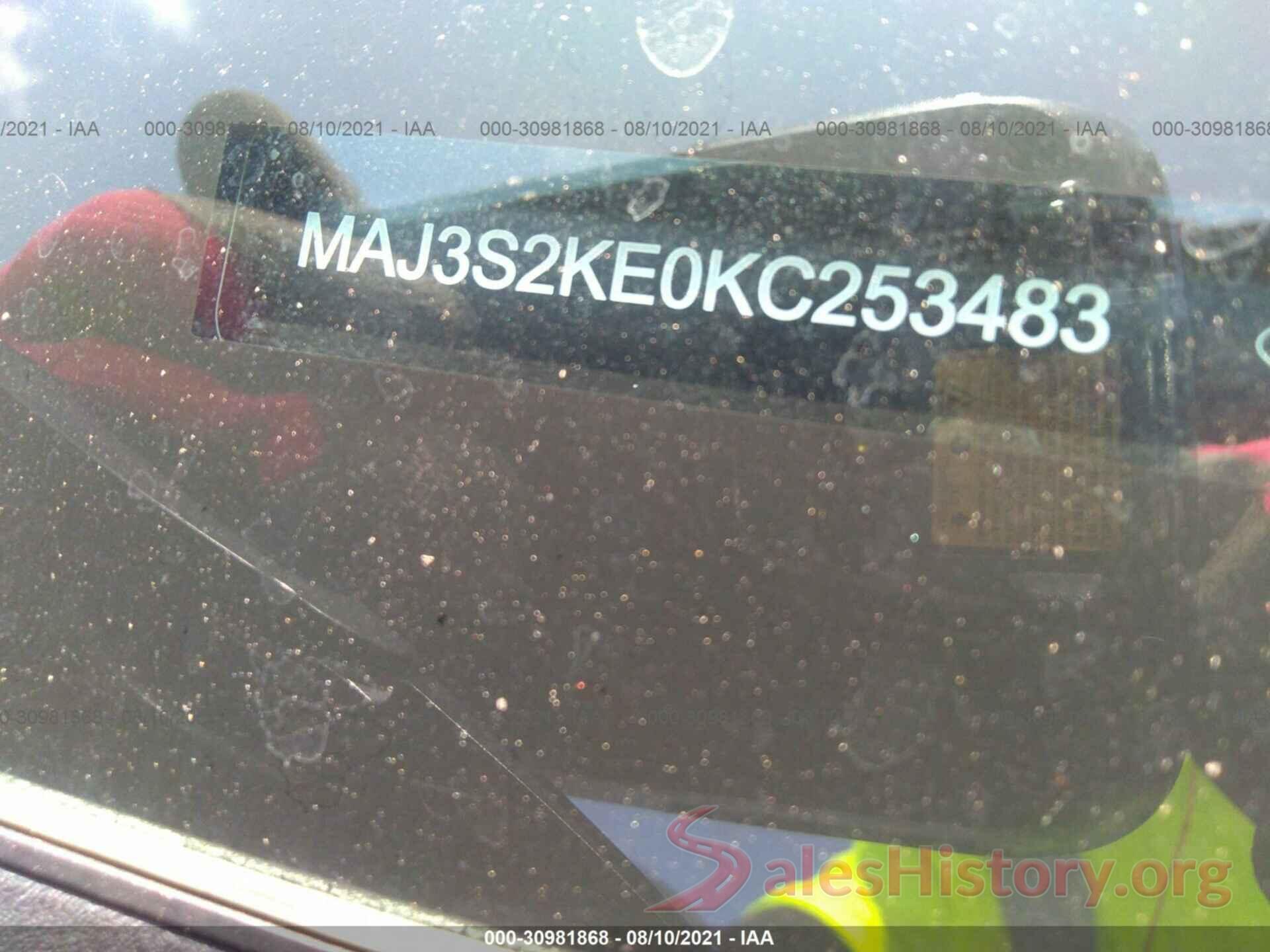 MAJ3S2KE0KC253483 2019 FORD ECOSPORT