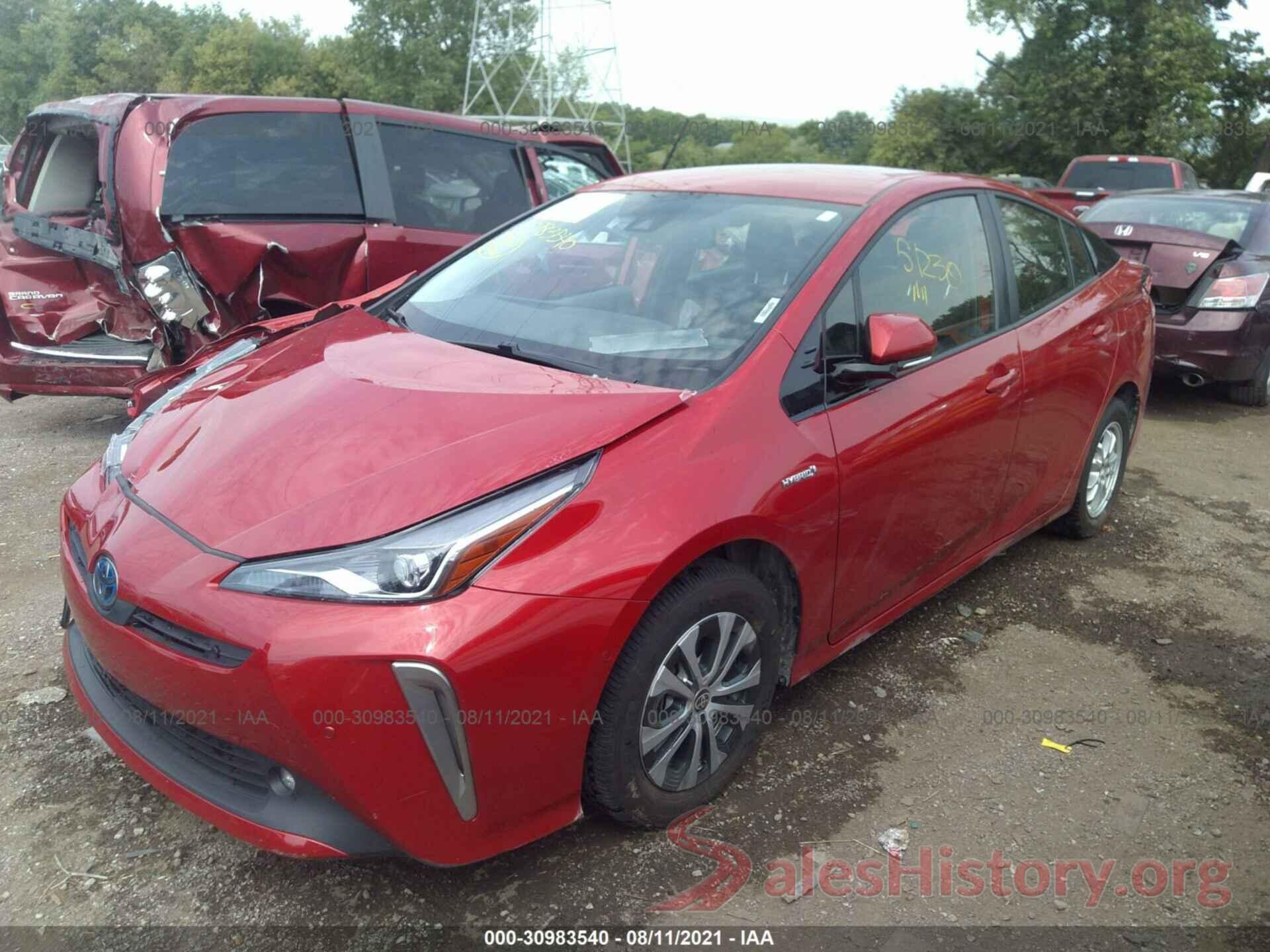 JTDL9RFU0L3019183 2020 TOYOTA PRIUS