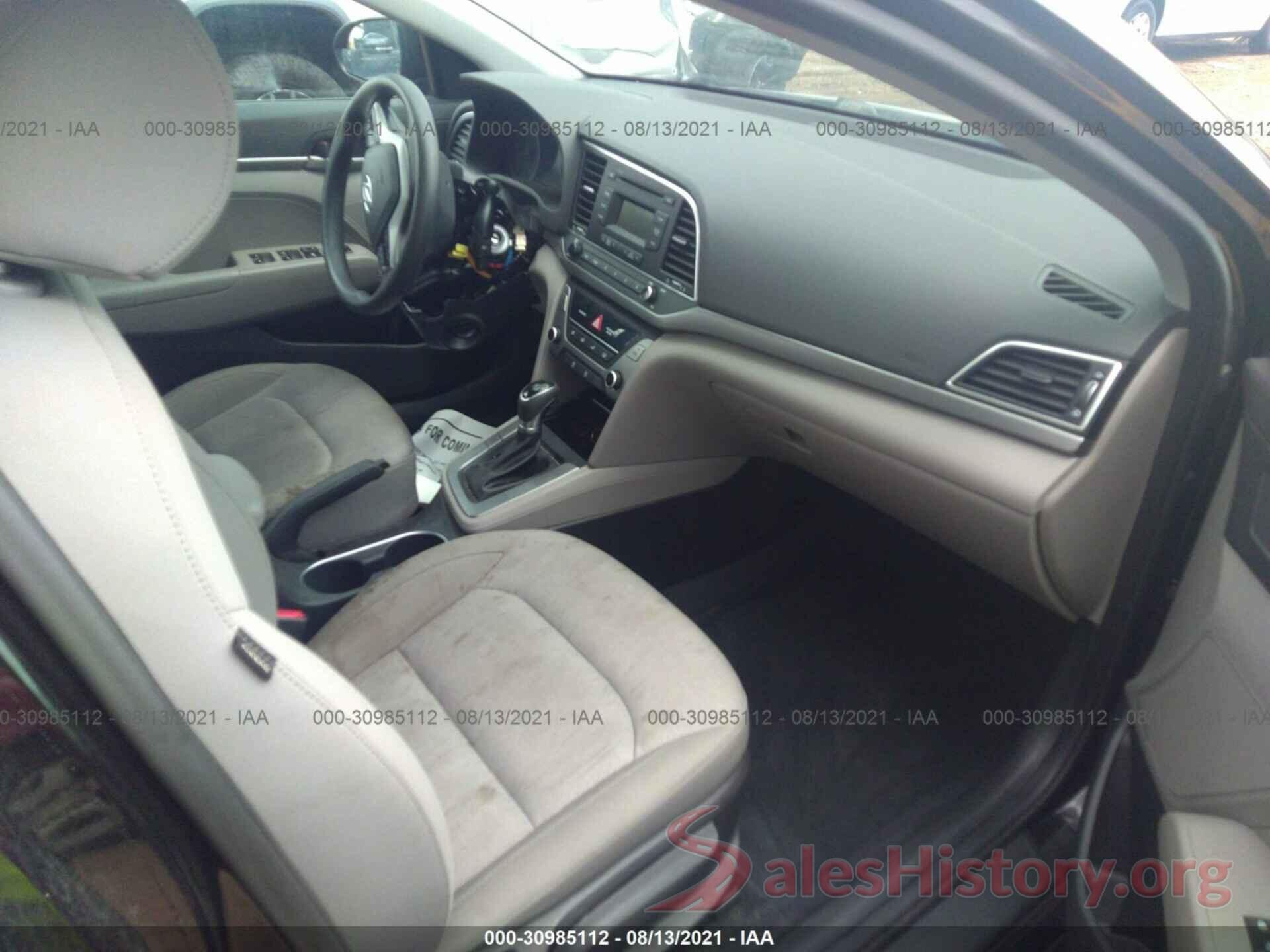 KMHD74LF4HU371005 2017 HYUNDAI ELANTRA