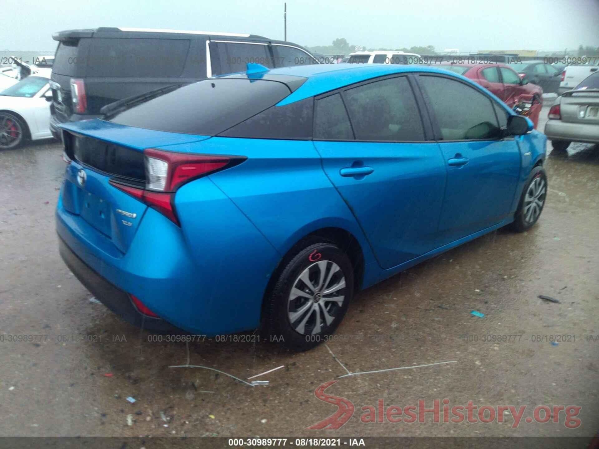 JTDL9RFU7K3005506 2019 TOYOTA PRIUS