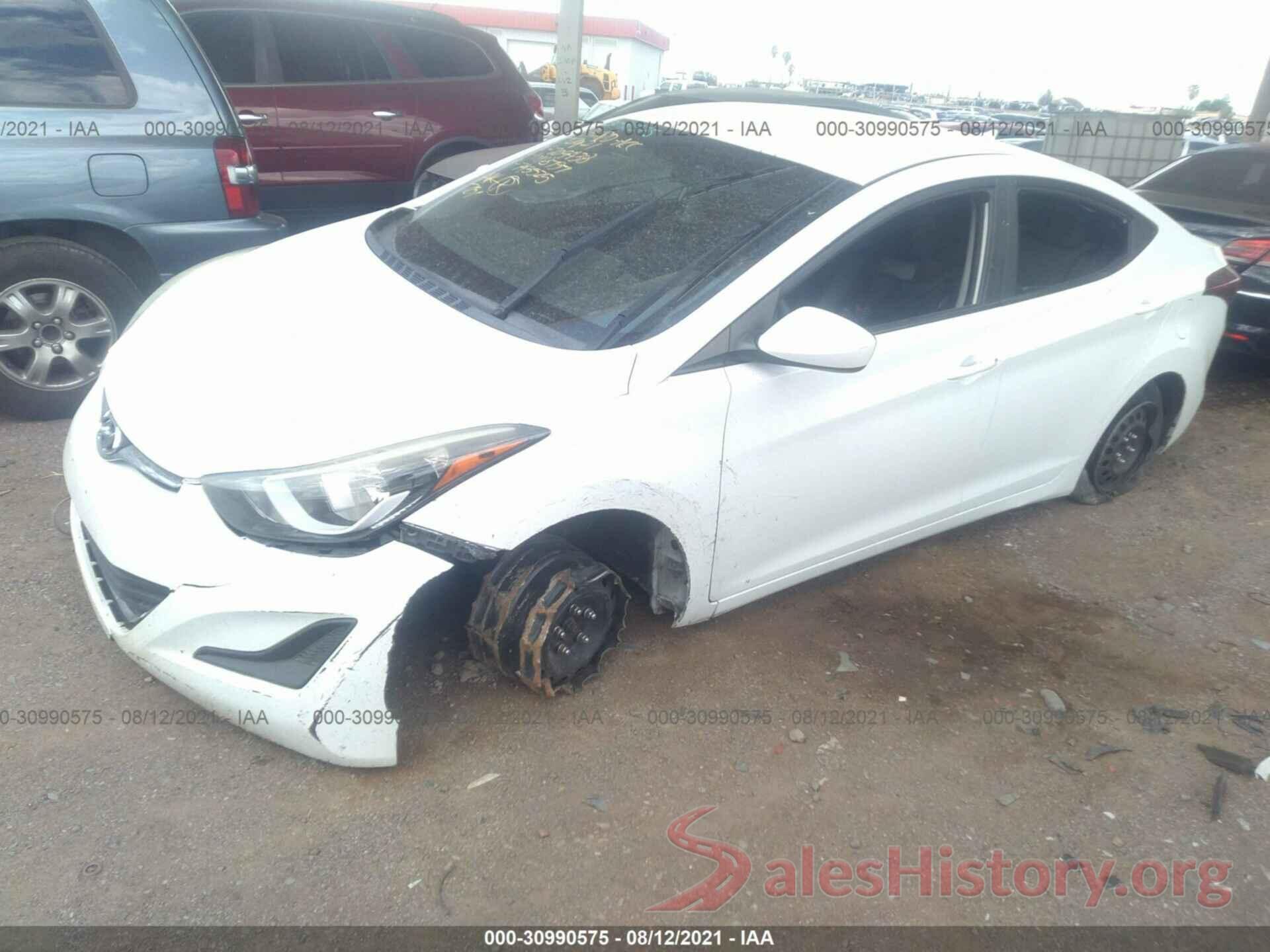 5NPDH4AE0GH709438 2016 HYUNDAI ELANTRA