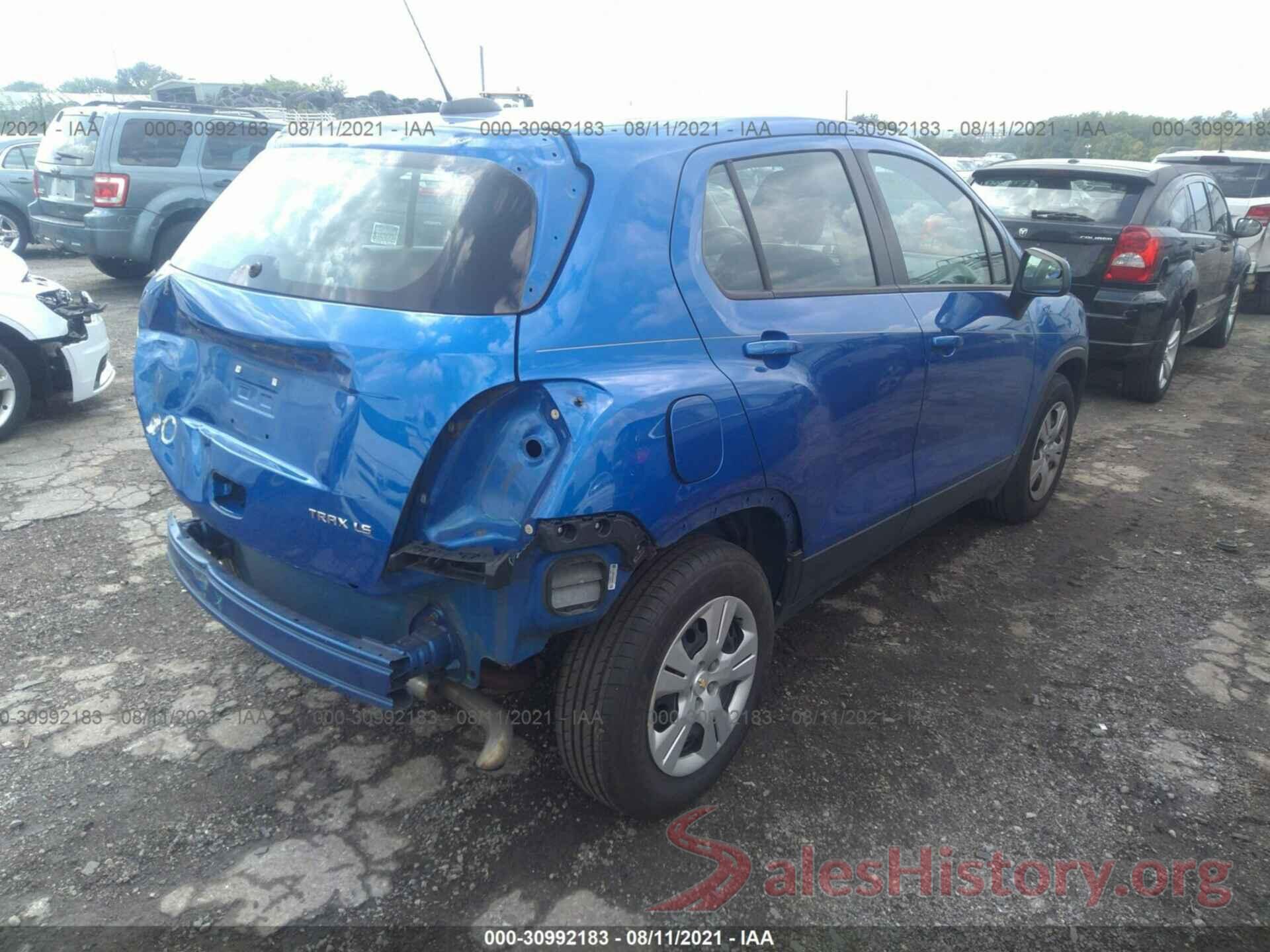 KL7CJKSB5GB758576 2016 CHEVROLET TRAX