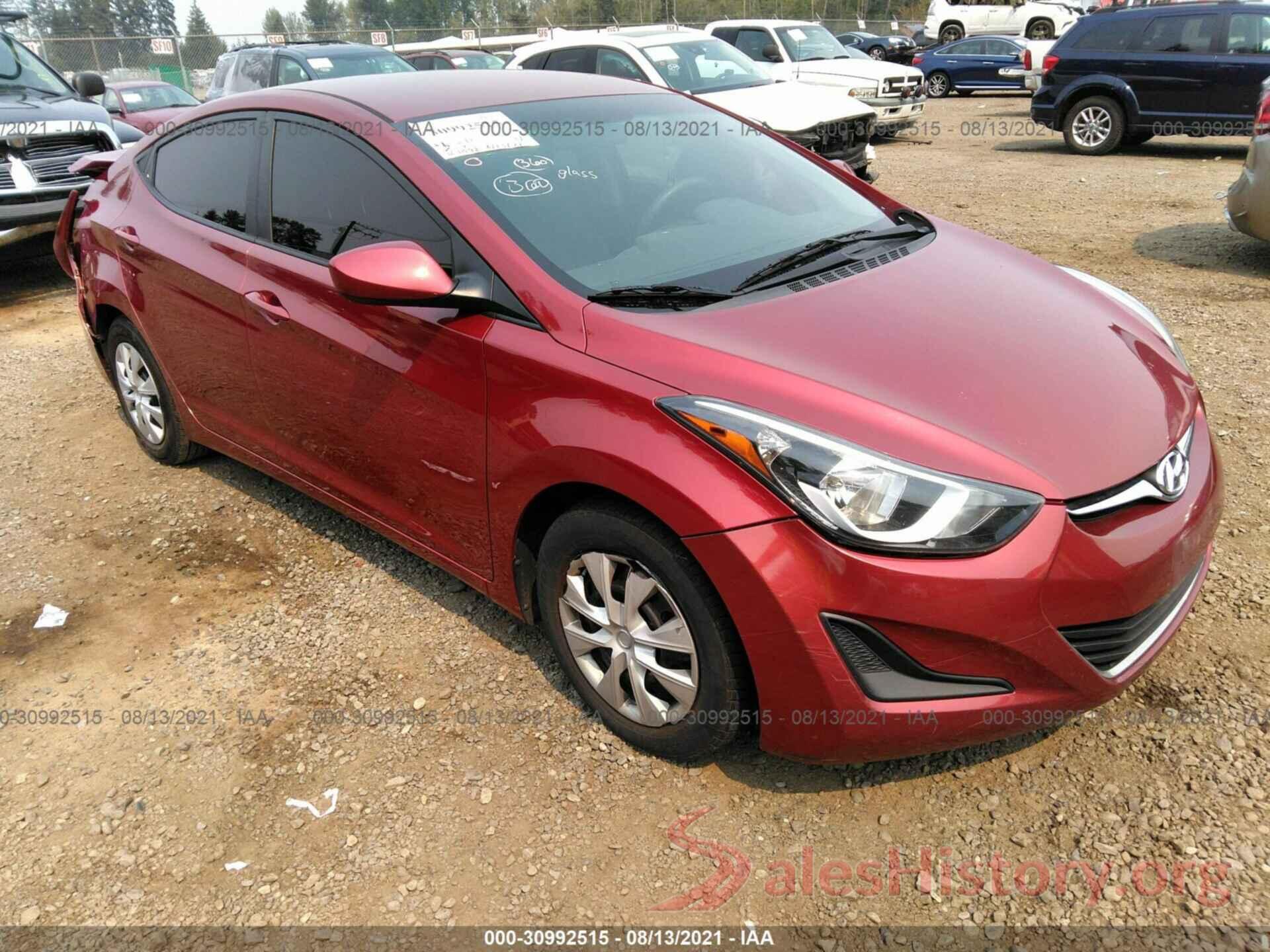 5NPDH4AE1GH687868 2016 HYUNDAI ELANTRA