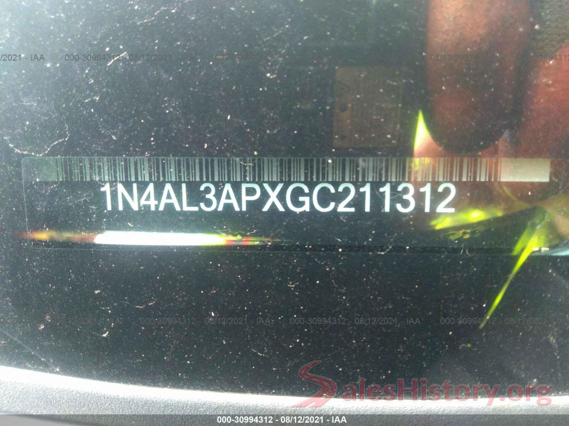 1N4AL3APXGC211312 2016 NISSAN ALTIMA