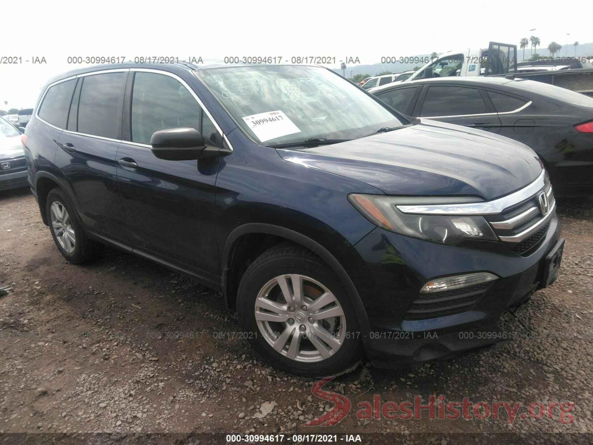 5FNYF5H12GB045402 2016 HONDA PILOT