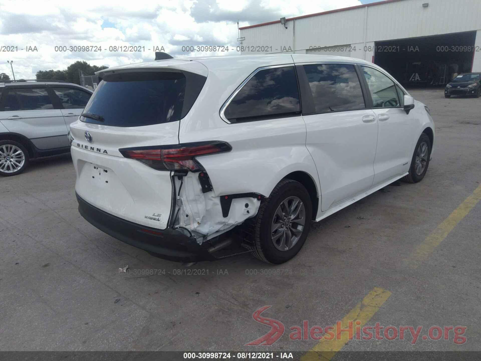 5TDKRKECXMS042577 2021 TOYOTA SIENNA