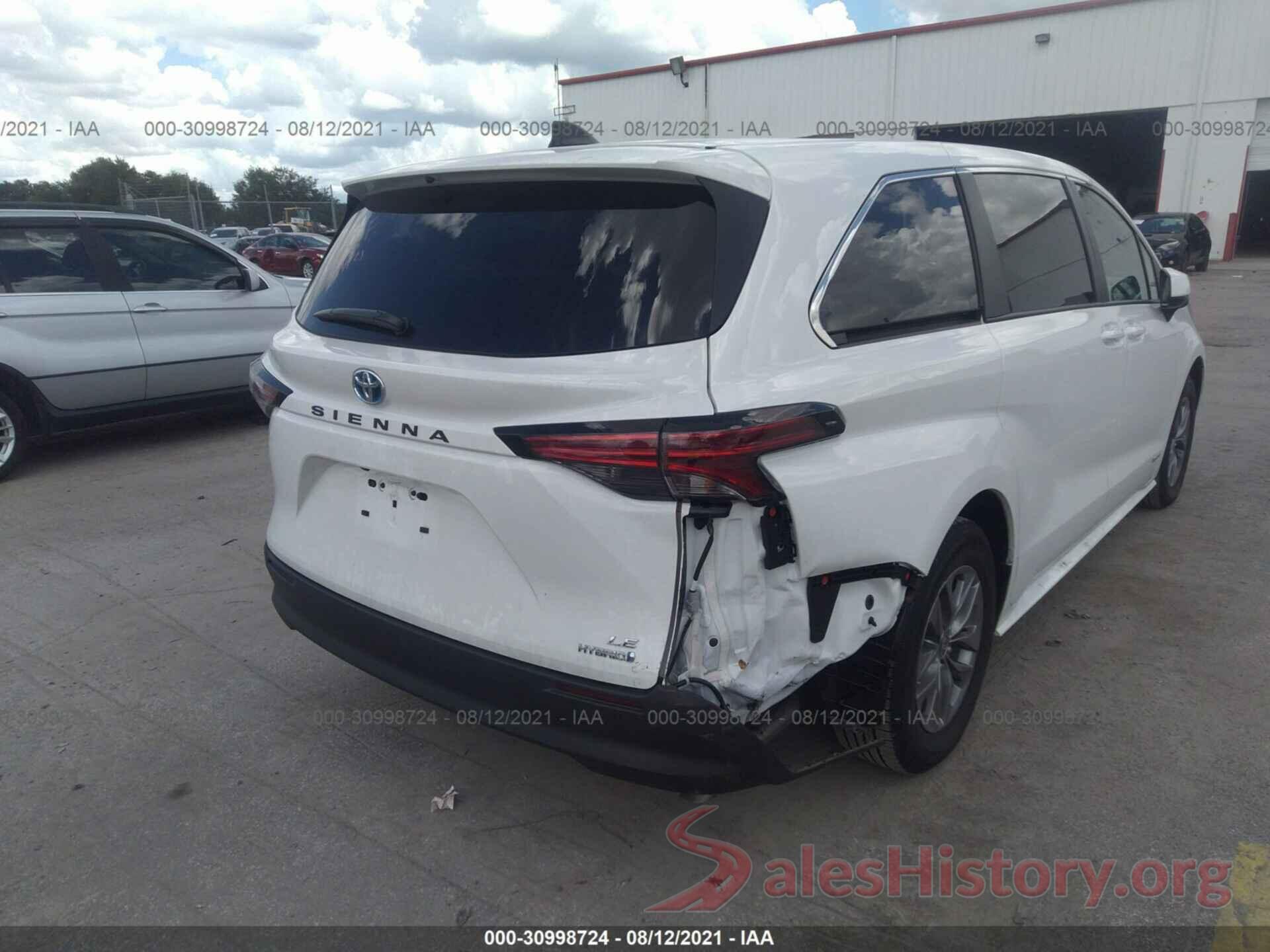 5TDKRKECXMS042577 2021 TOYOTA SIENNA