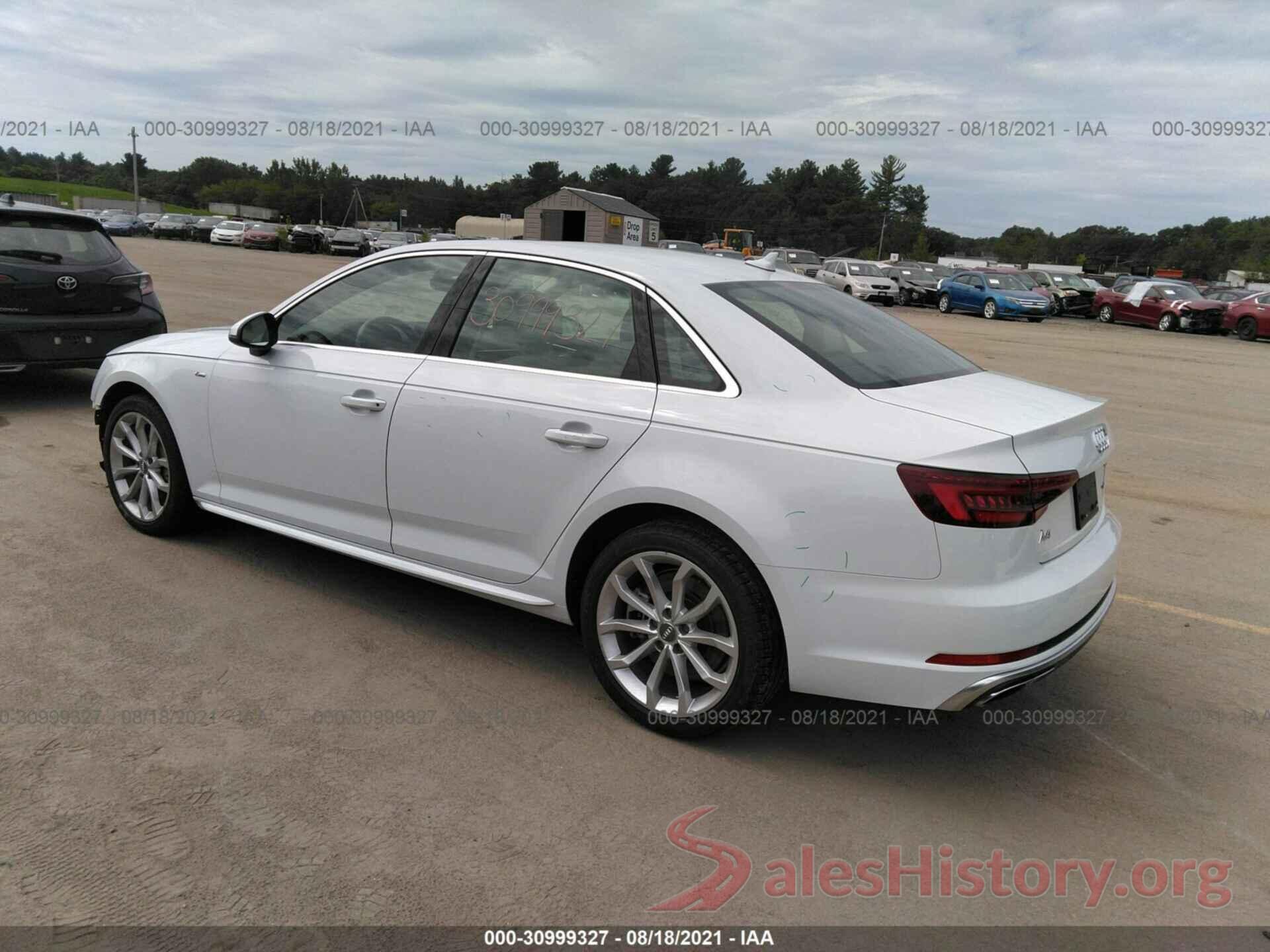 WAUDNAF41KA118474 2019 AUDI A4