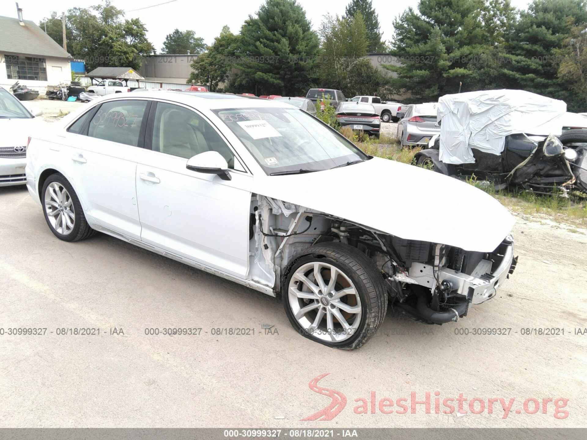 WAUDNAF41KA118474 2019 AUDI A4