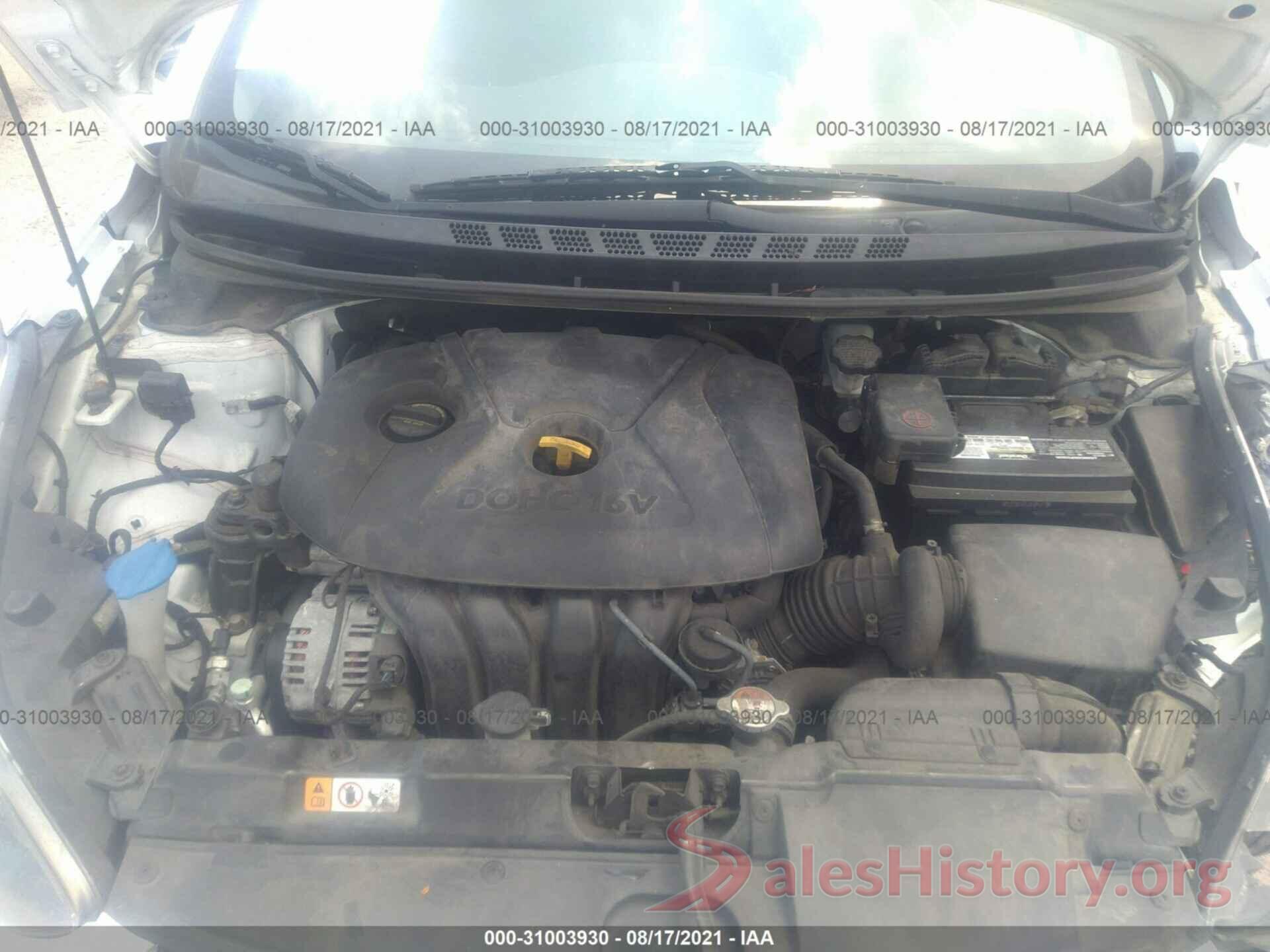 5NPDH4AE8GH721207 2016 HYUNDAI ELANTRA