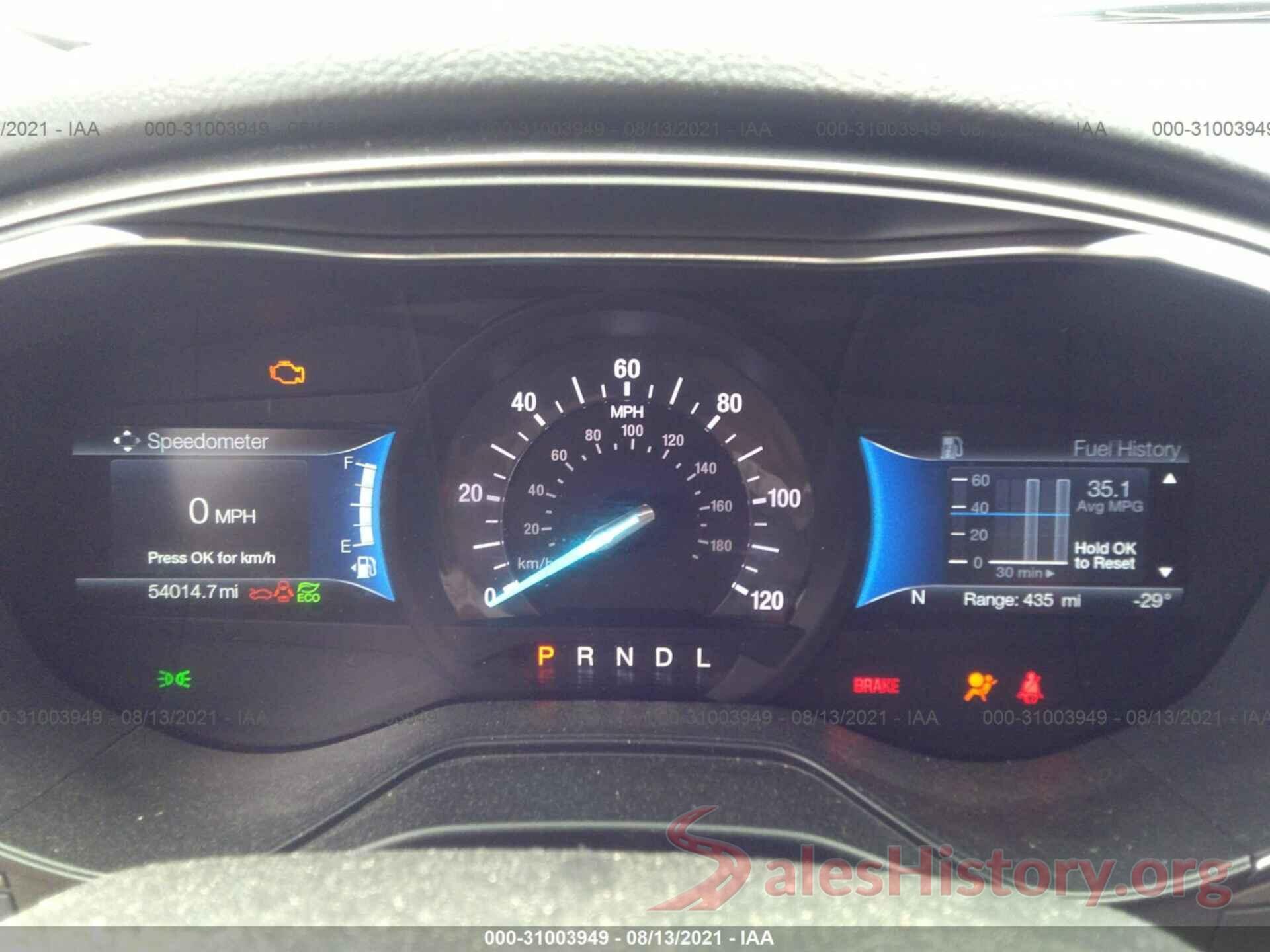 3FA6P0MU3KR260548 2019 FORD FUSION HYBRID