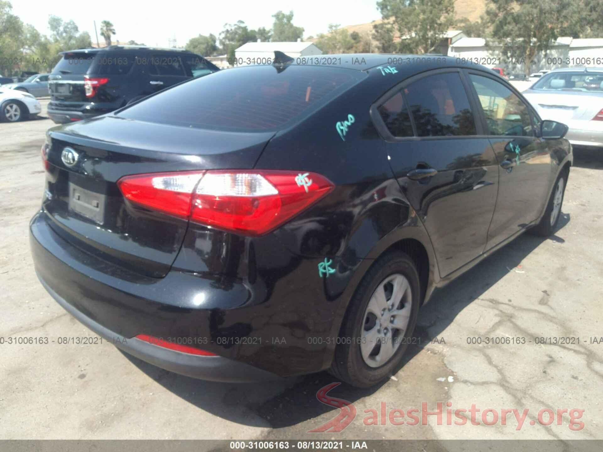 KNAFK4A69G5536566 2016 KIA FORTE