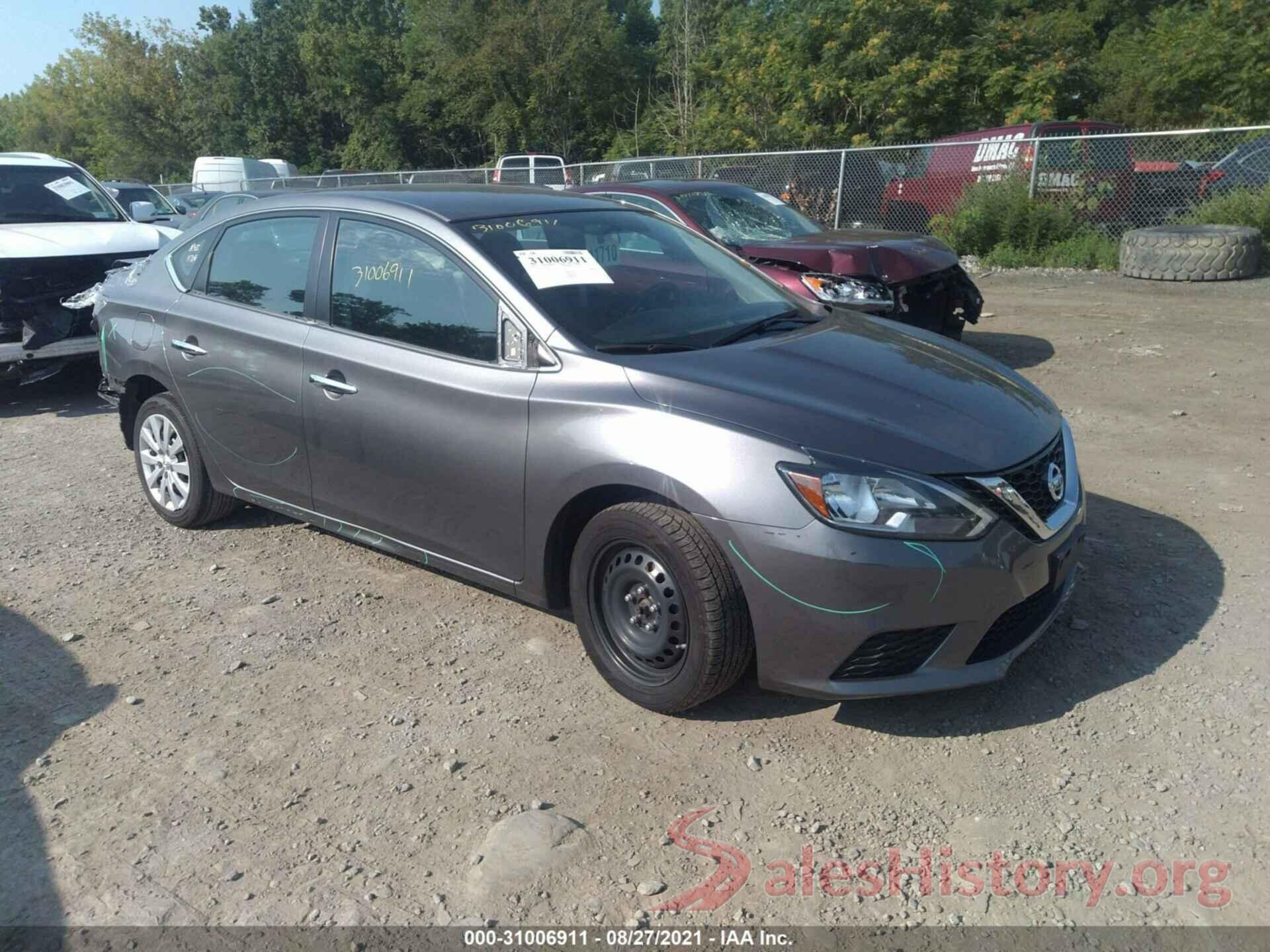 3N1AB7APXKY308436 2019 NISSAN SENTRA