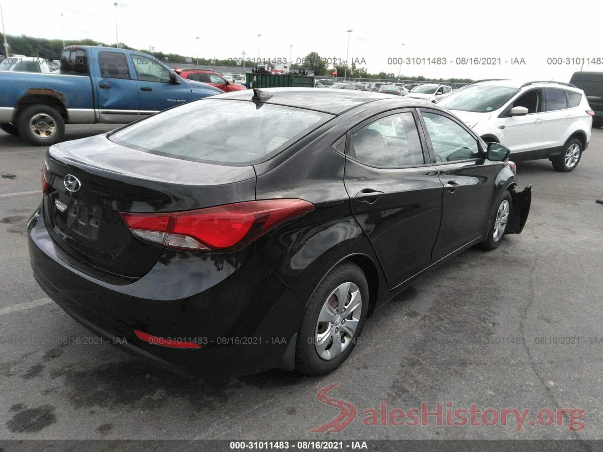 KMHDH4AE8GU543994 2016 HYUNDAI ELANTRA