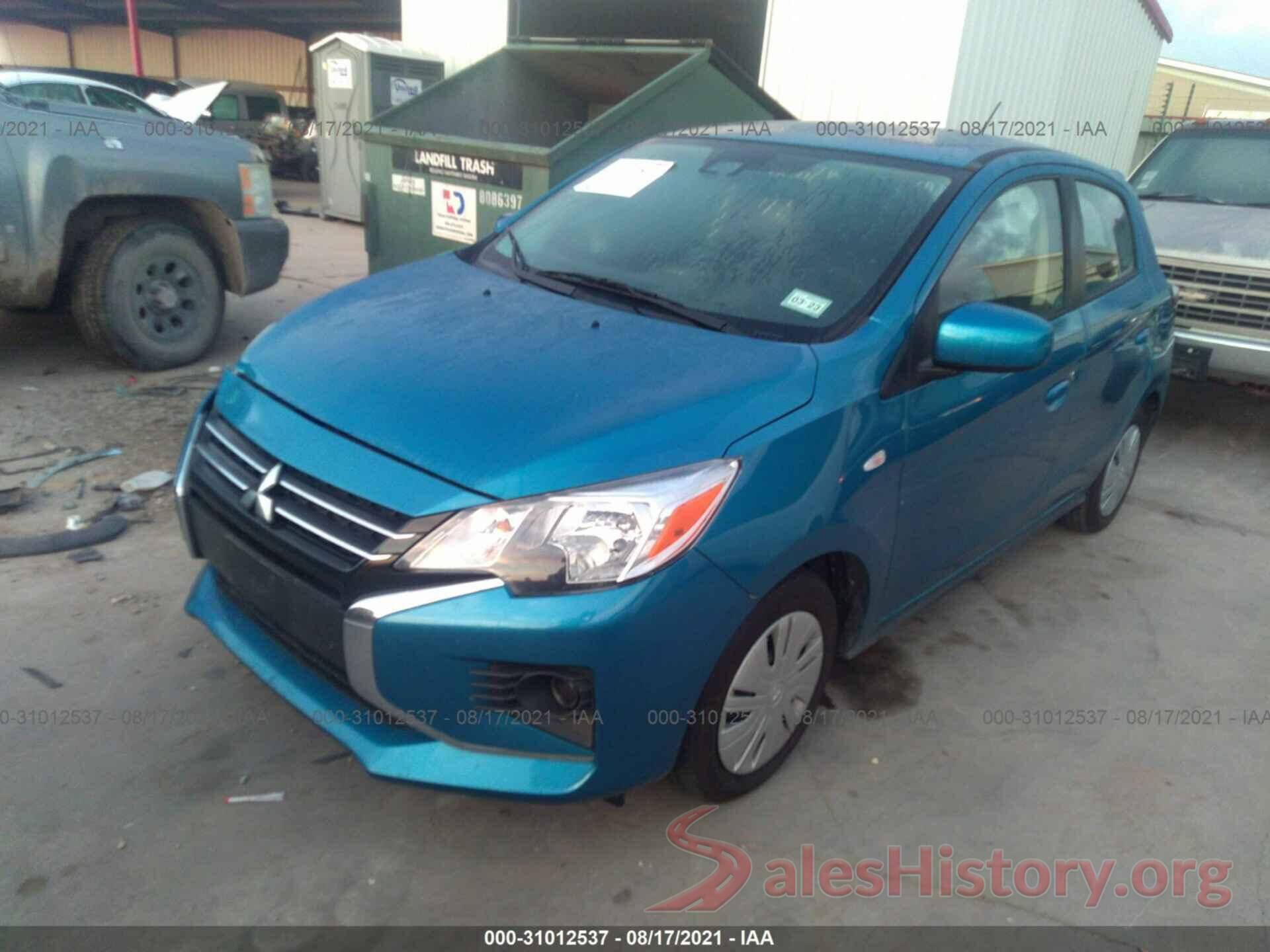 ML32AUHJ1MH006121 2021 MITSUBISHI MIRAGE