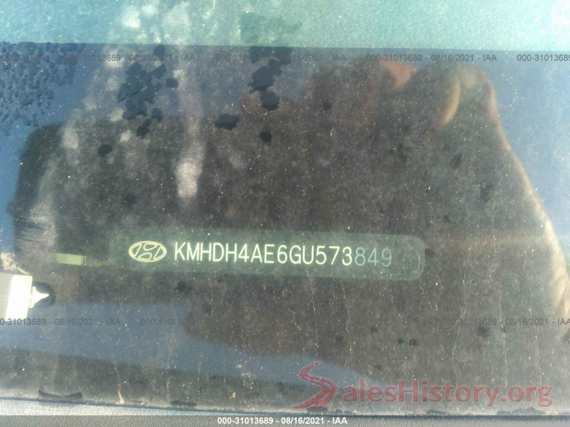 KMHDH4AE6GU573849 2016 HYUNDAI ELANTRA