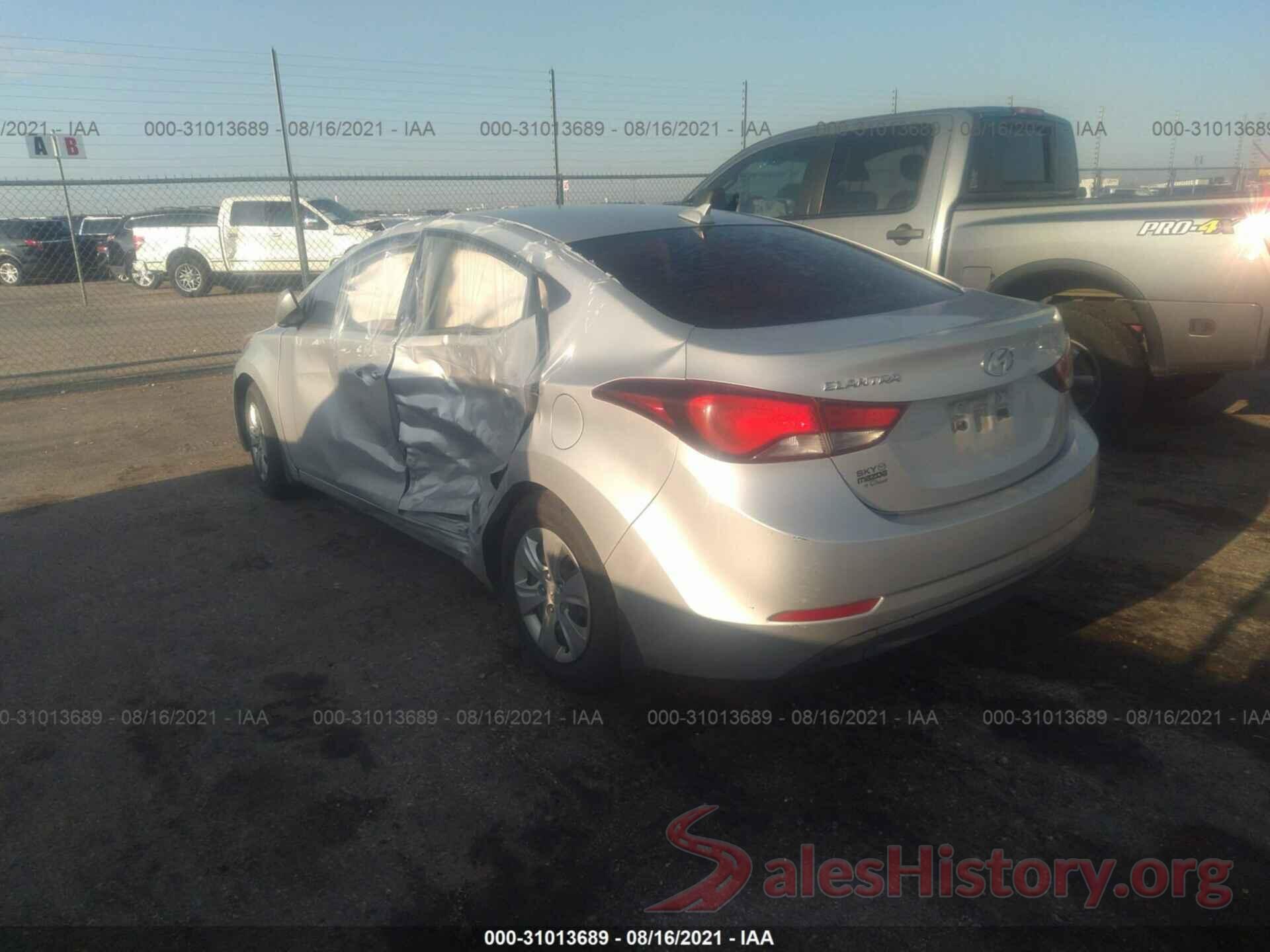 KMHDH4AE6GU573849 2016 HYUNDAI ELANTRA