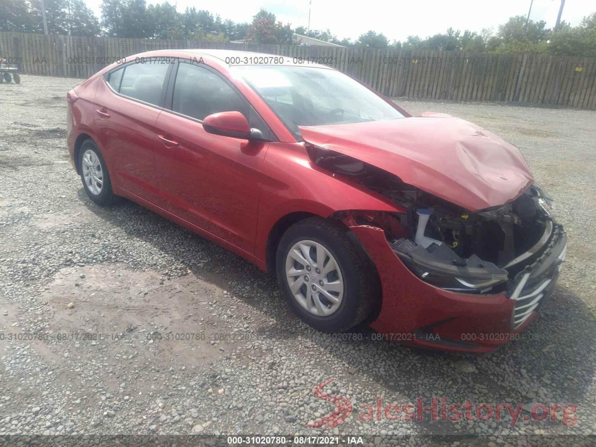 5NPD74LF2HH143292 2017 HYUNDAI ELANTRA