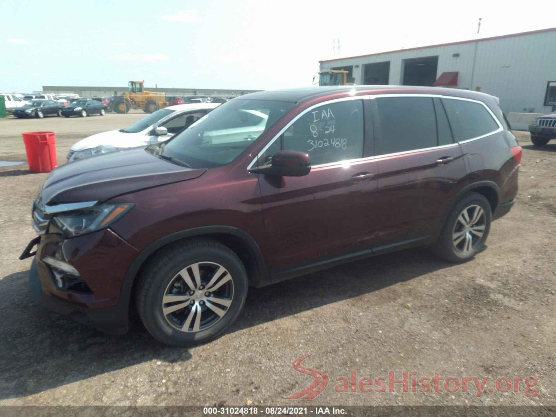 5FNYF6H59GB111162 2016 HONDA PILOT