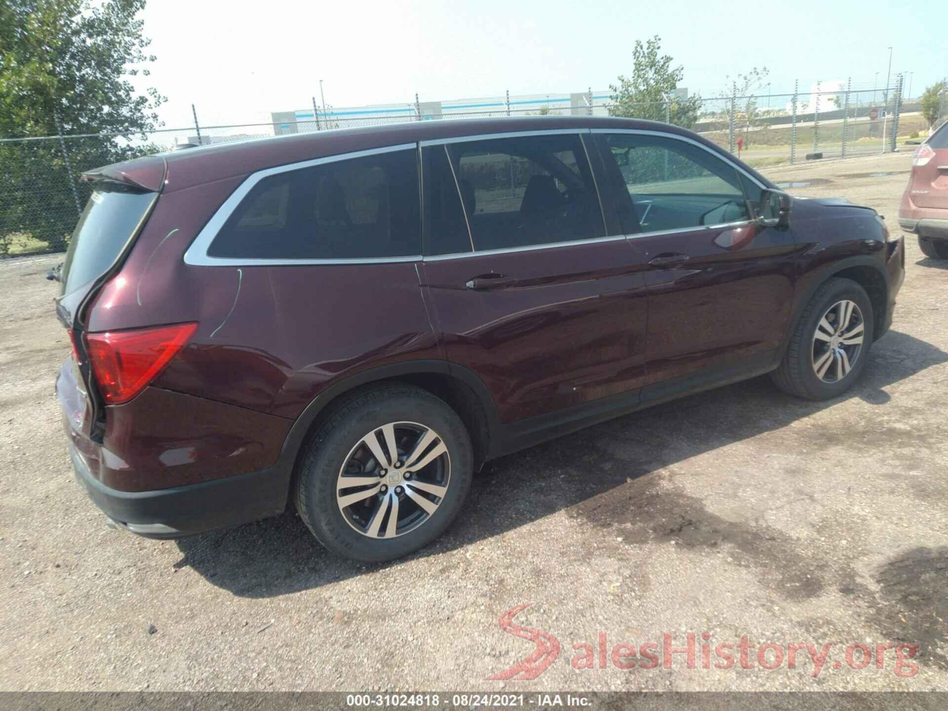 5FNYF6H59GB111162 2016 HONDA PILOT