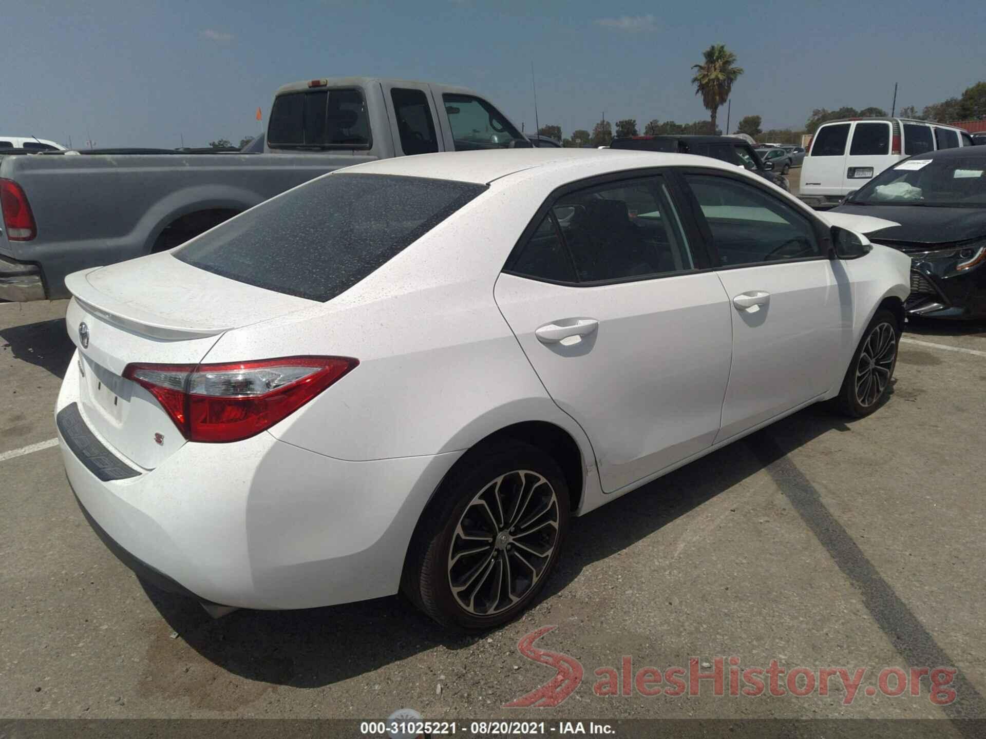 5YFBURHEXGP539548 2016 TOYOTA COROLLA