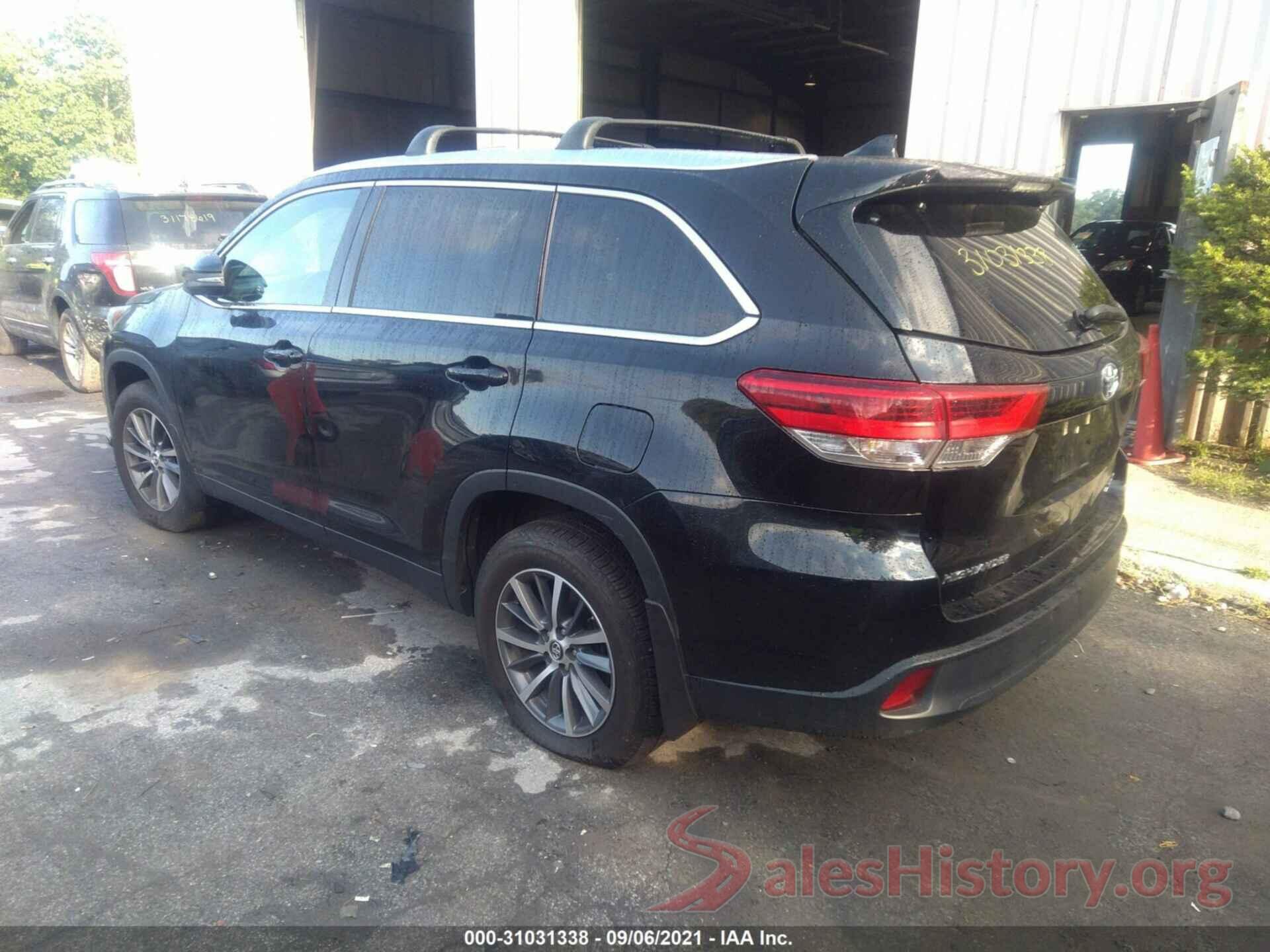 5TDJZRFH3KS598614 2019 TOYOTA HIGHLANDER