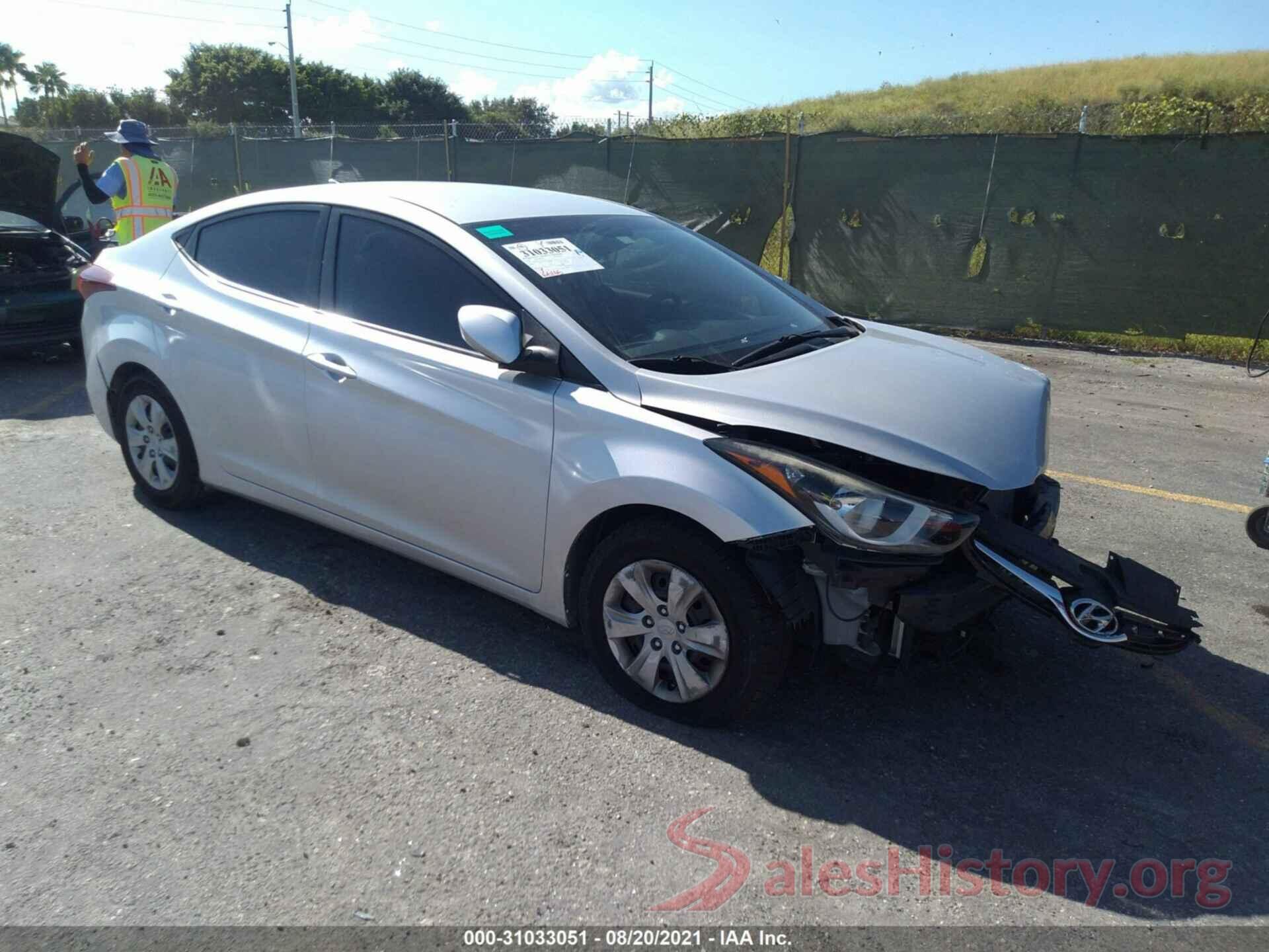 5NPDH4AEXGH727591 2016 HYUNDAI ELANTRA