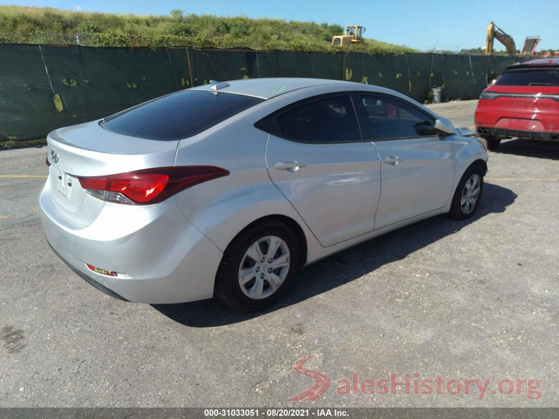 5NPDH4AEXGH727591 2016 HYUNDAI ELANTRA