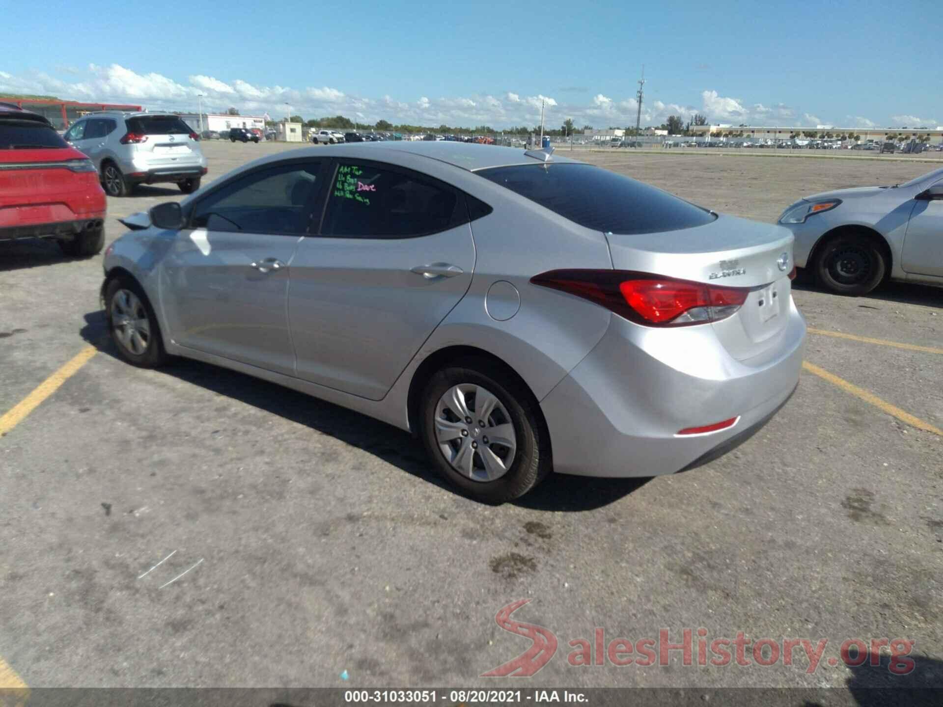 5NPDH4AEXGH727591 2016 HYUNDAI ELANTRA