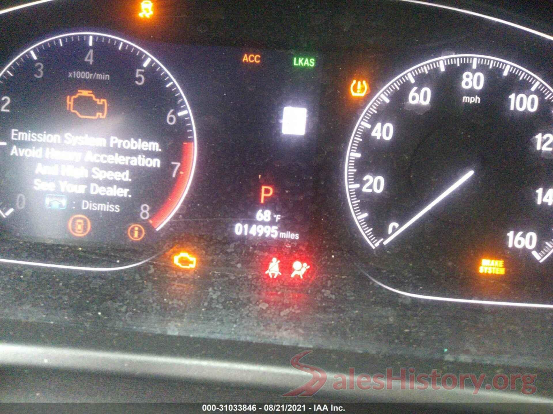 1HGCV1F34LA116937 2020 HONDA ACCORD SEDAN