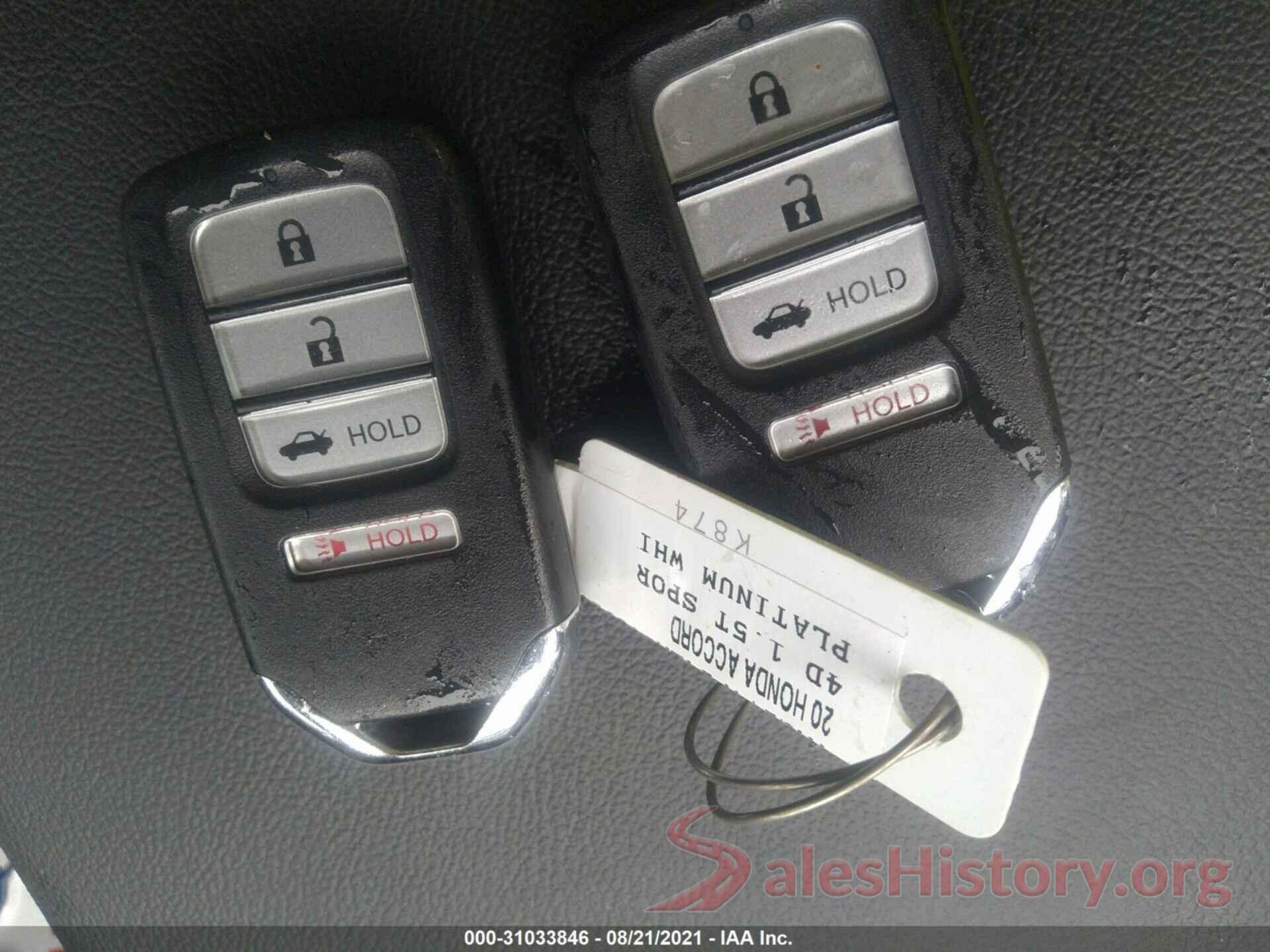 1HGCV1F34LA116937 2020 HONDA ACCORD SEDAN