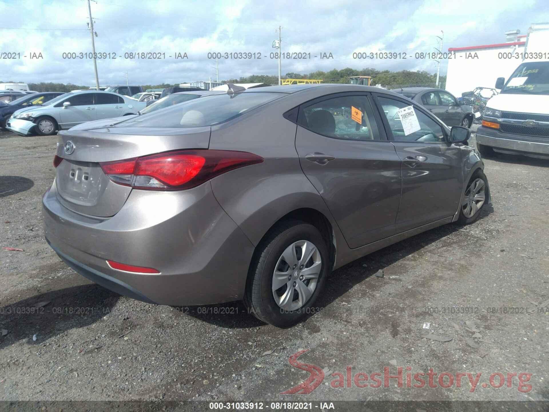 5NPDH4AE6GH770213 2016 HYUNDAI ELANTRA