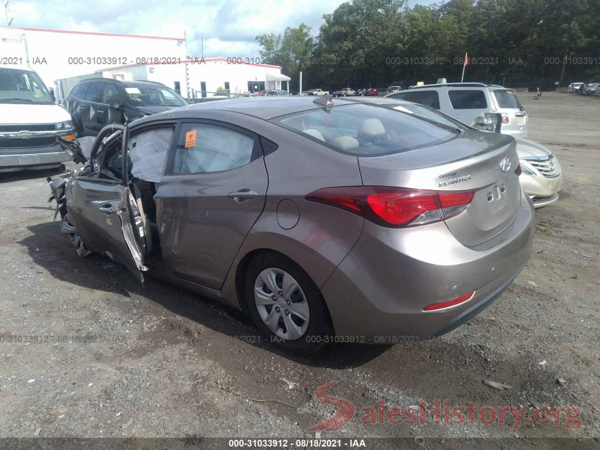 5NPDH4AE6GH770213 2016 HYUNDAI ELANTRA