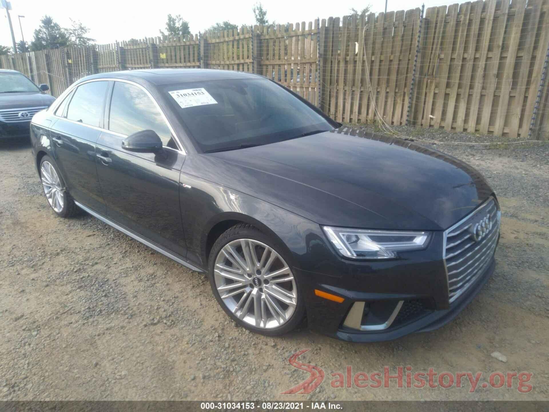 WAUENAF41KA052920 2019 AUDI A4