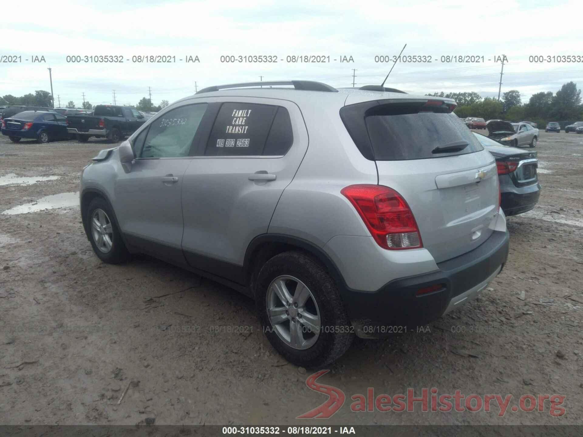 3GNCJLSB6GL274687 2016 CHEVROLET TRAX